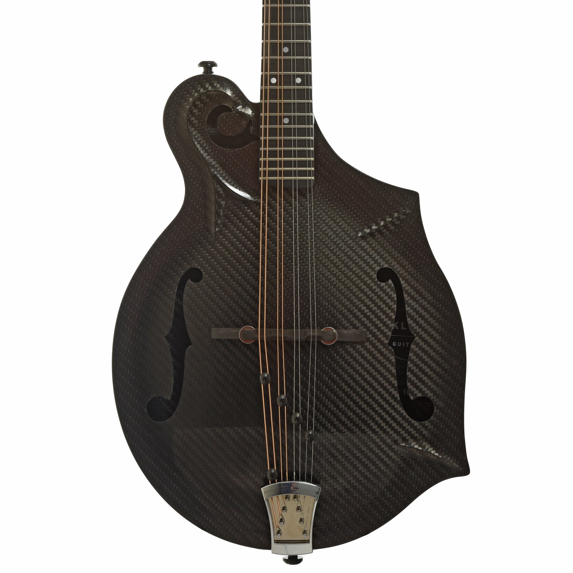 Front of KLOS Carbon Fiber F-Style Mandolin