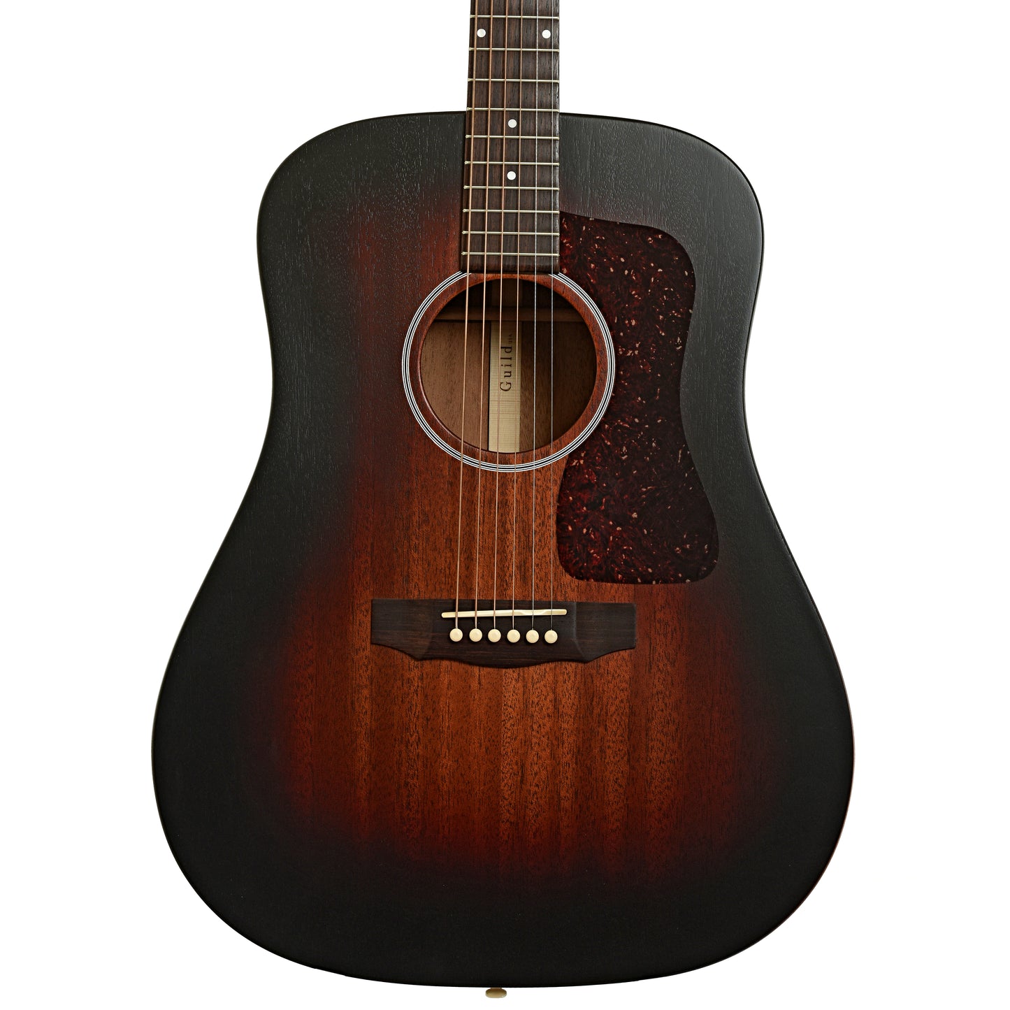 Front of Guild USA D-20 VSB Mahogany Acoustic Guitar  