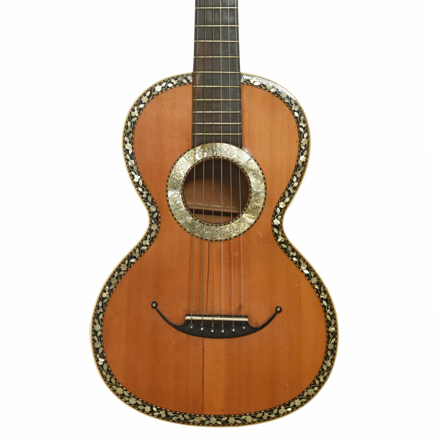 Front of French LaCote-Style Romantic Guitar