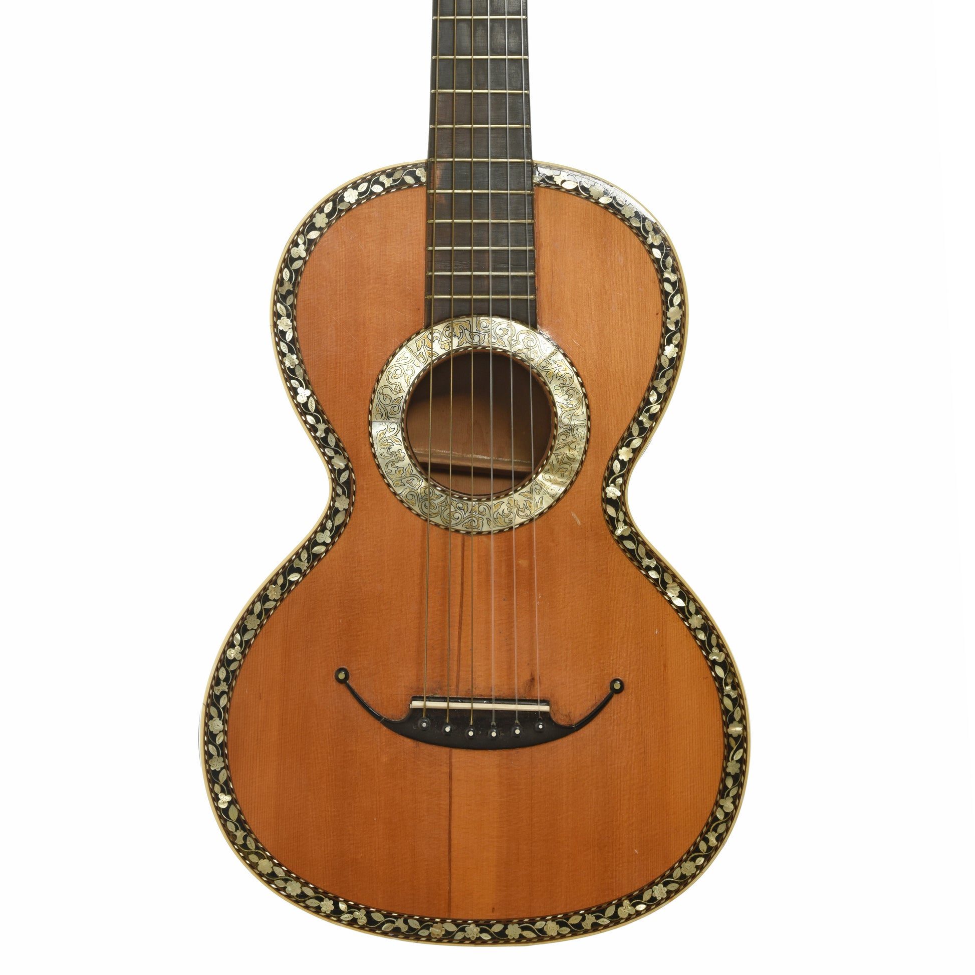 Front of French LaCote-Style Romantic Guitar