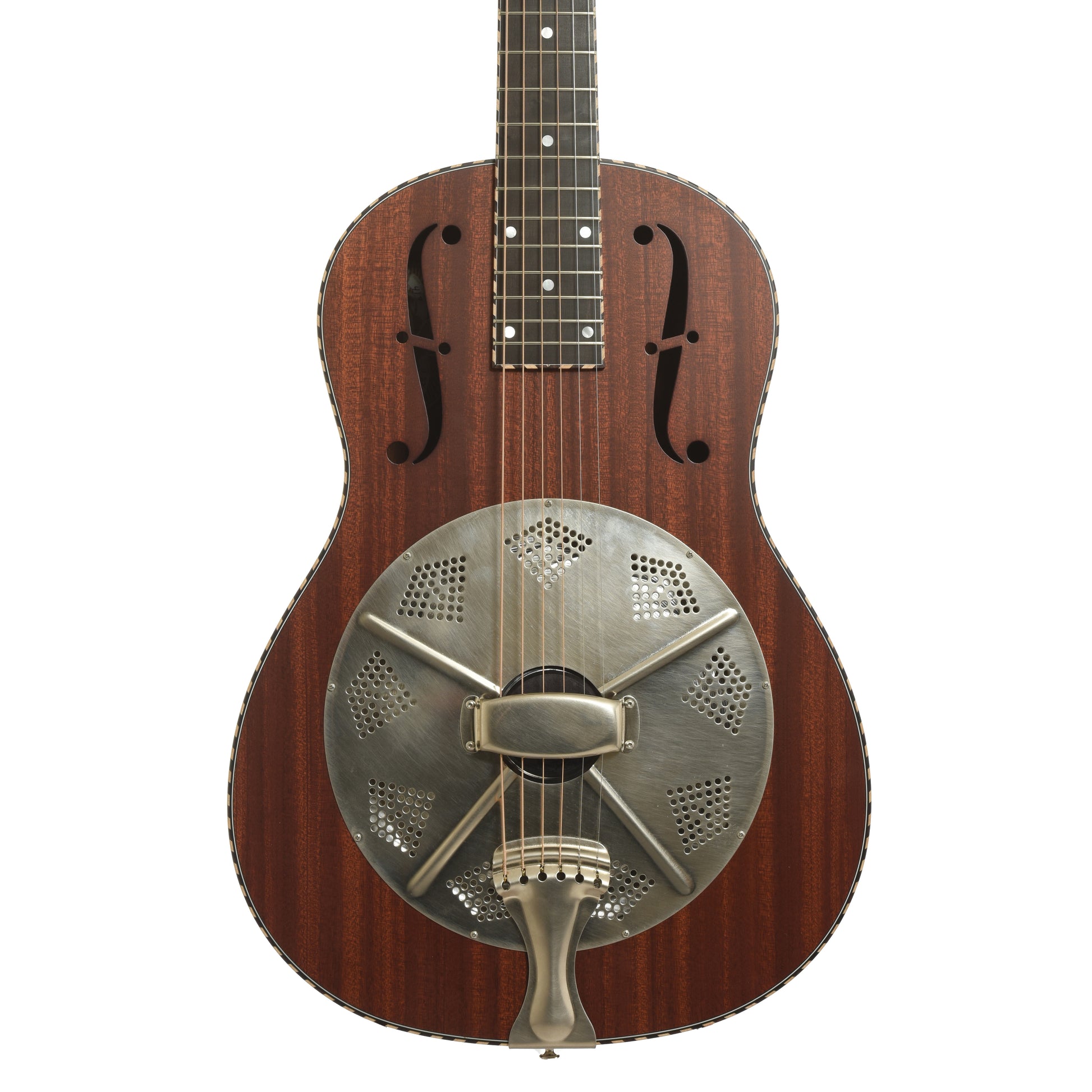 Front of National M2 Roundneck Resonator Acoustic Guitar