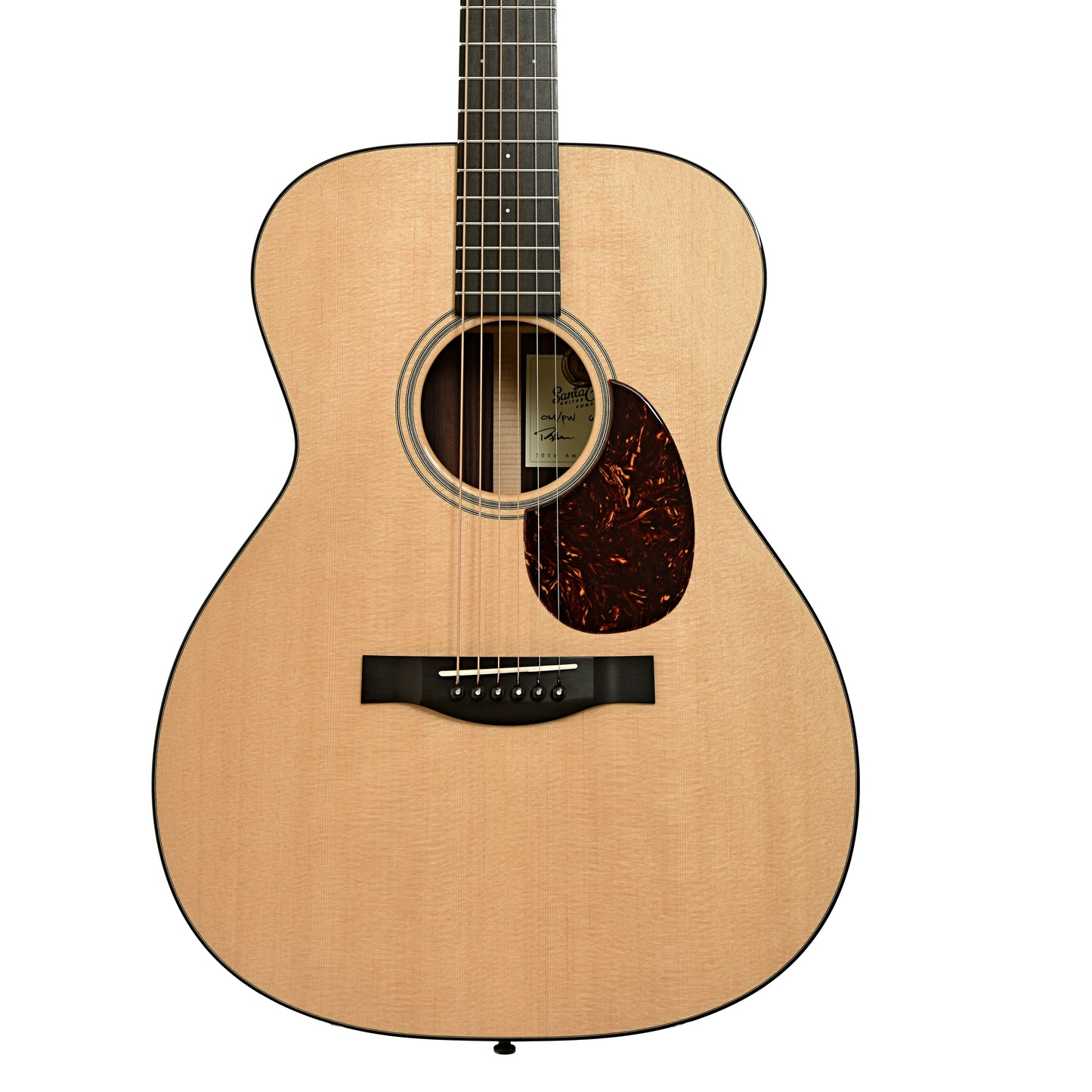 Front of Santa Cruz 50th Anniversary Limited Edition OMPW Acoustic Guitar