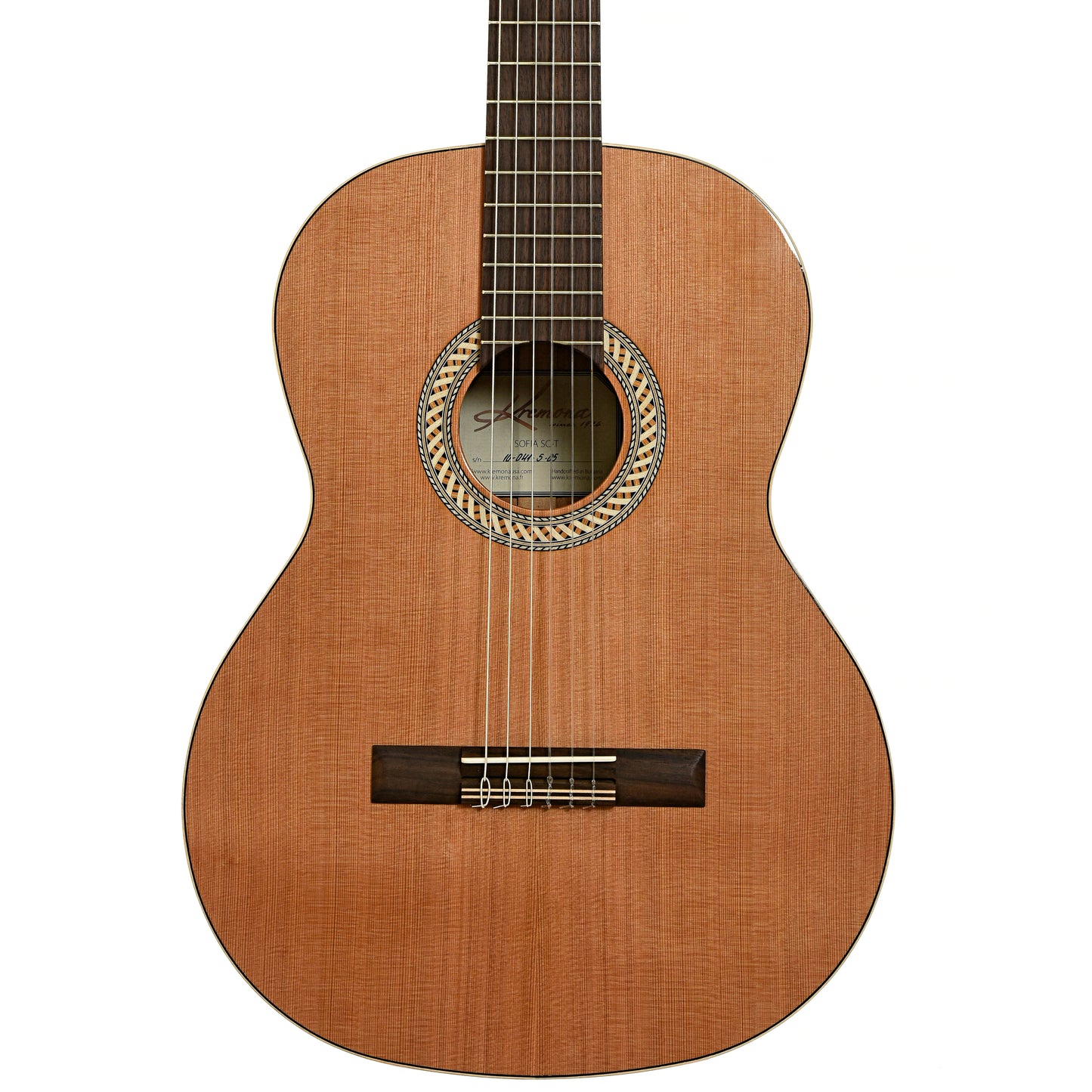 Front of Kremona Artist Series Sofia Classical Guitar