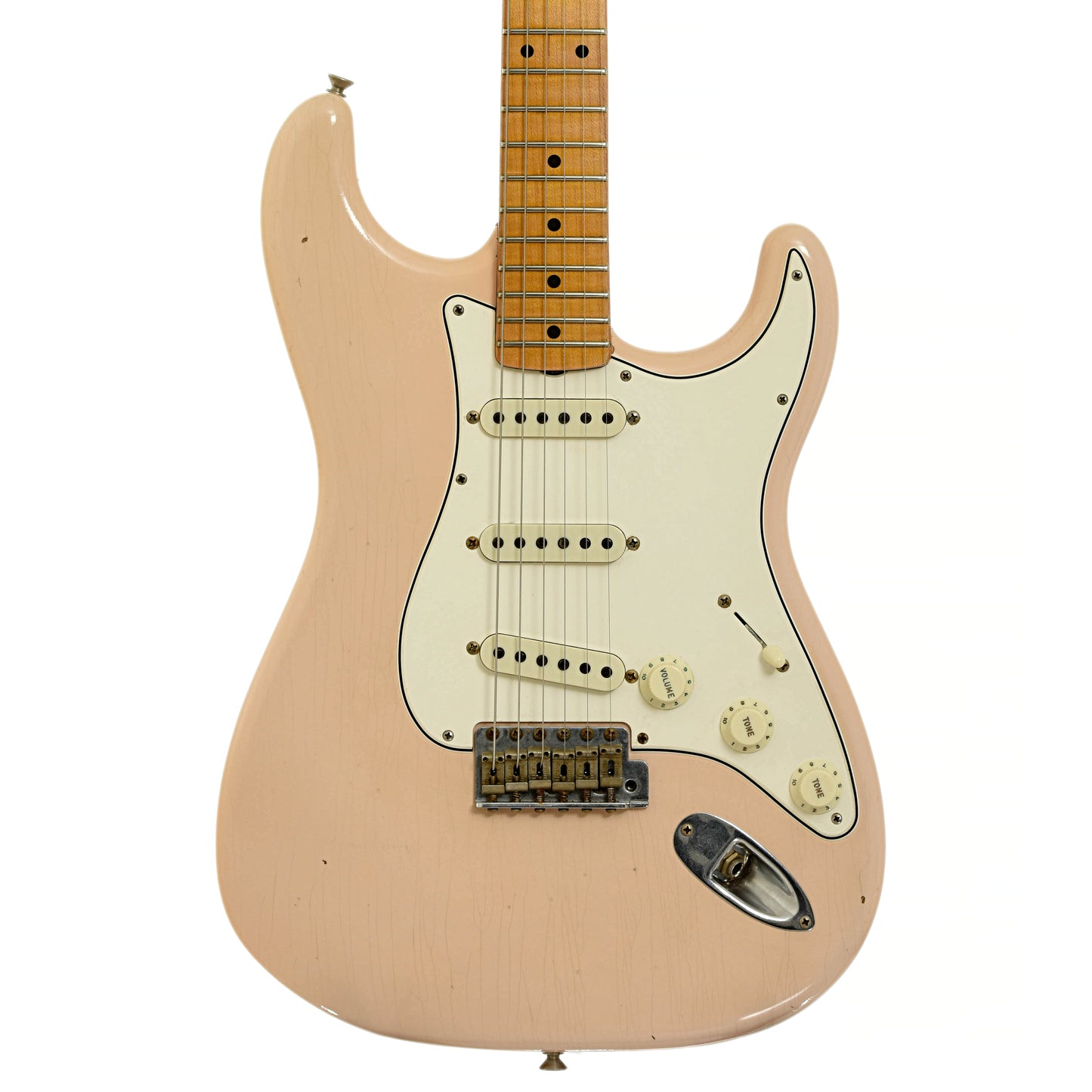 Front of Fender Custom Shop Tomatillo Journeyman Stratocaster Electric Guitar