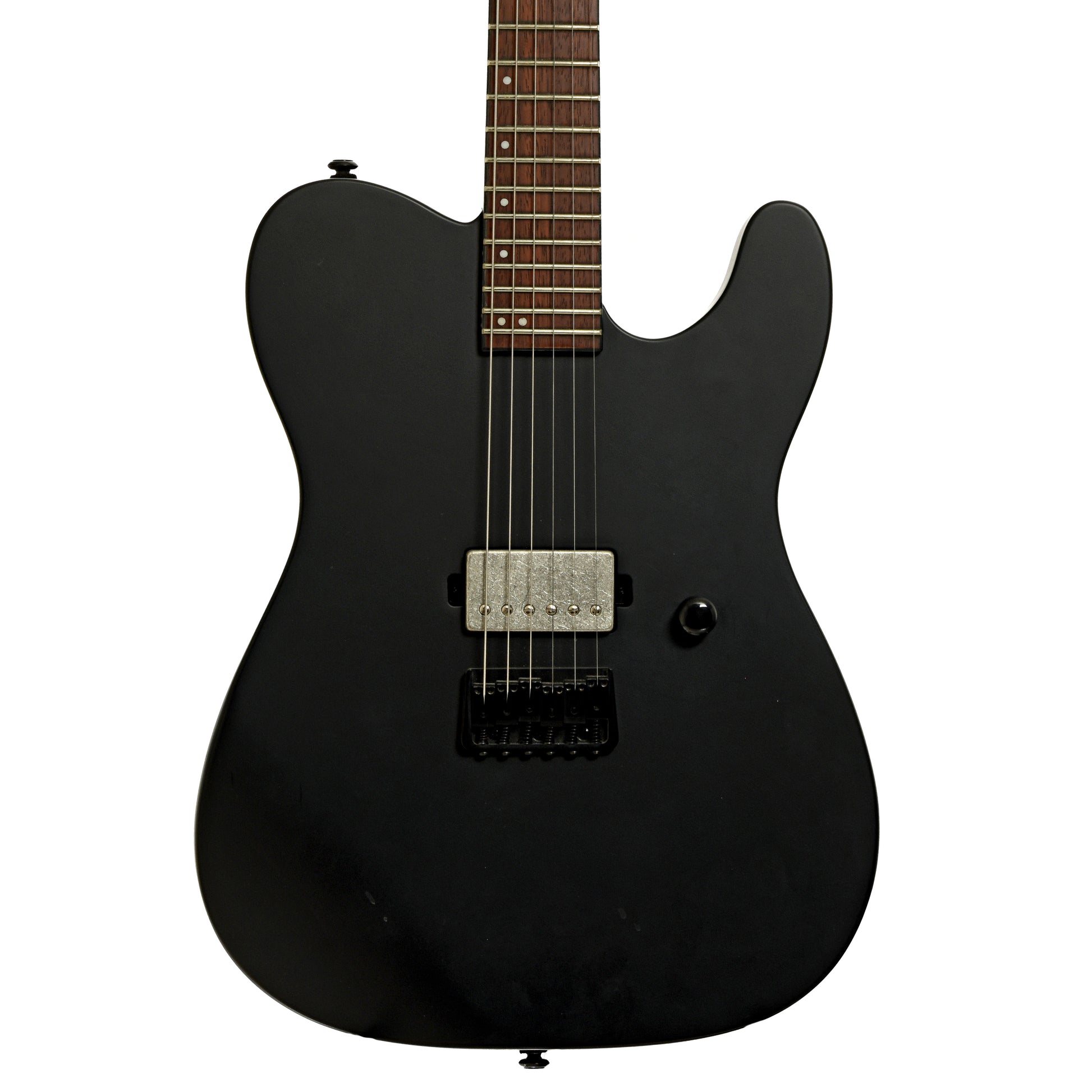 Front of ESP LTD TE-201 Electric Guitar, Black Satin