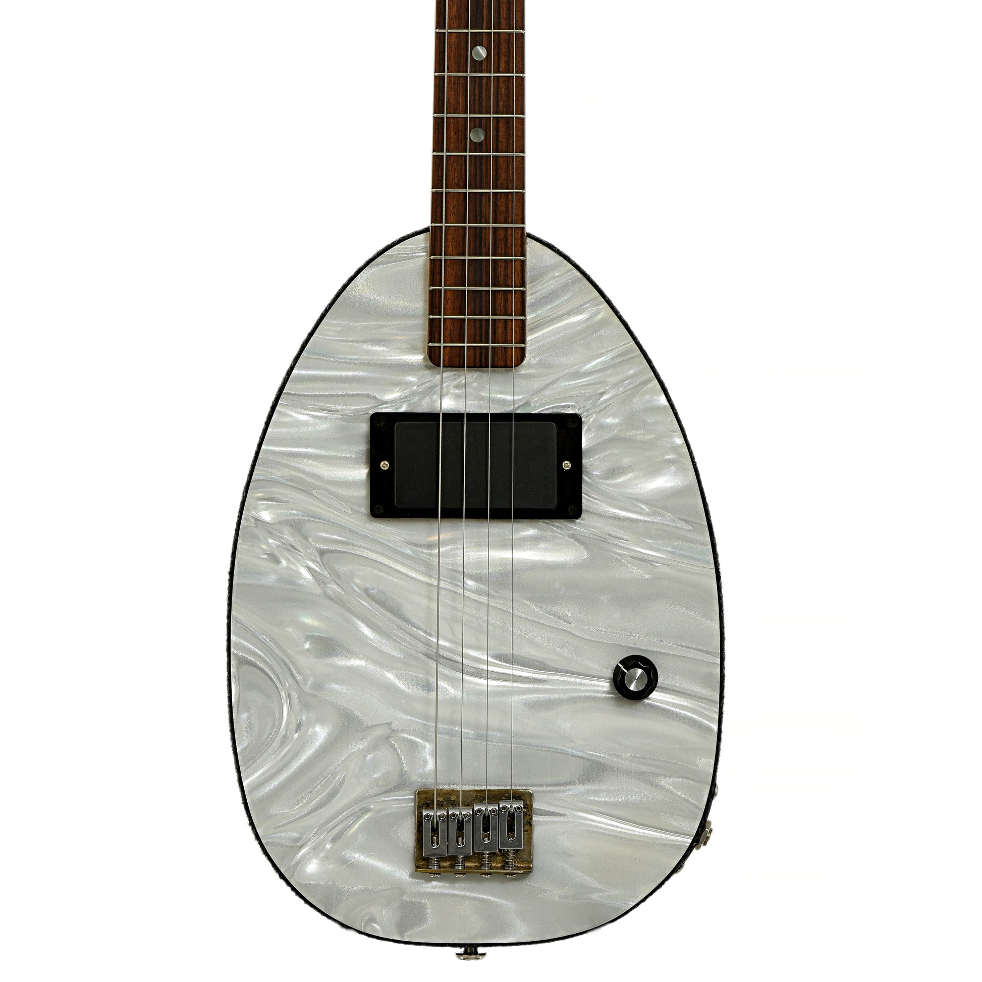 Front of Blue Star Konablaster Electric Baritone Ukulele