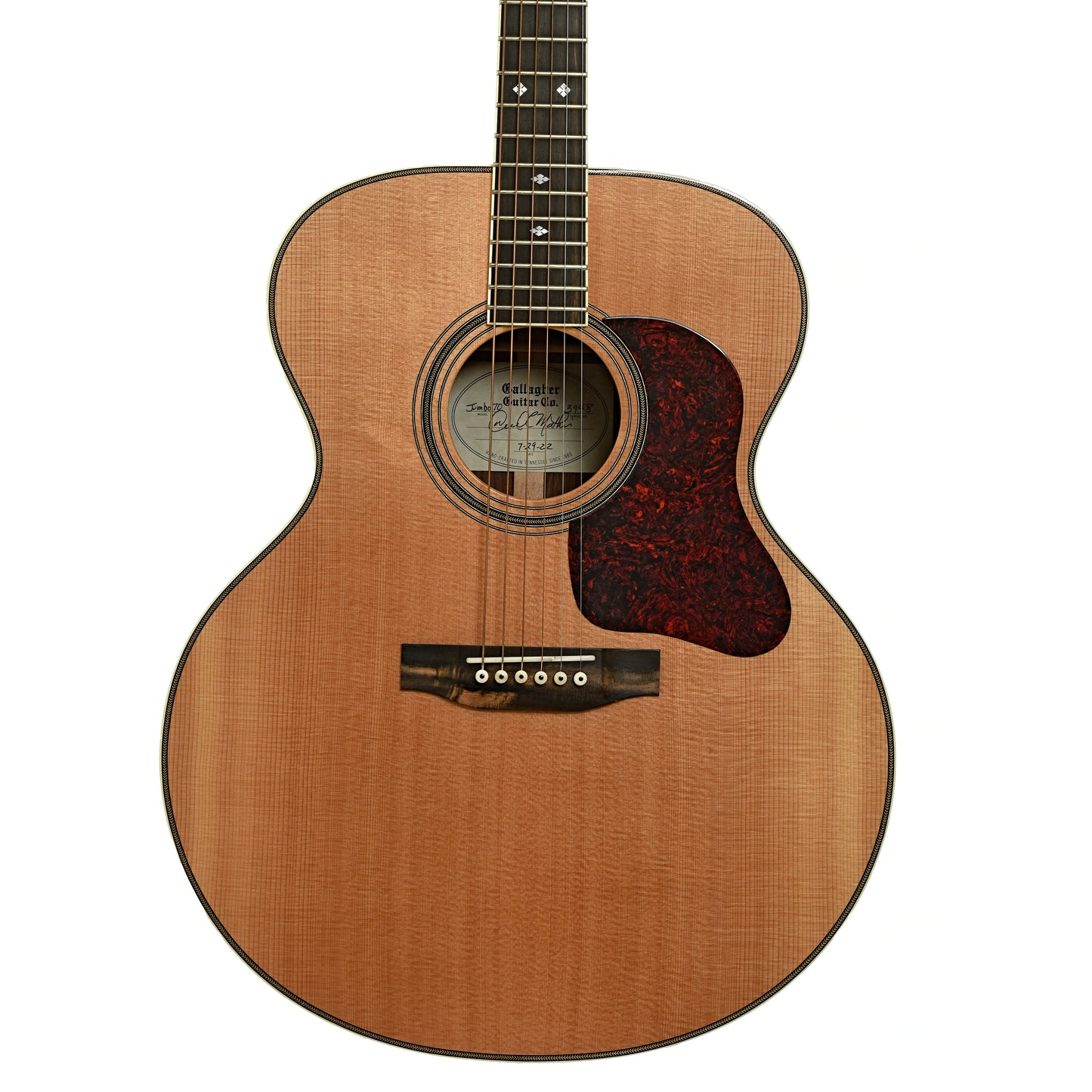 Front of Gallagher Guitar Co. Jumbo 70 Acoustic Guitar