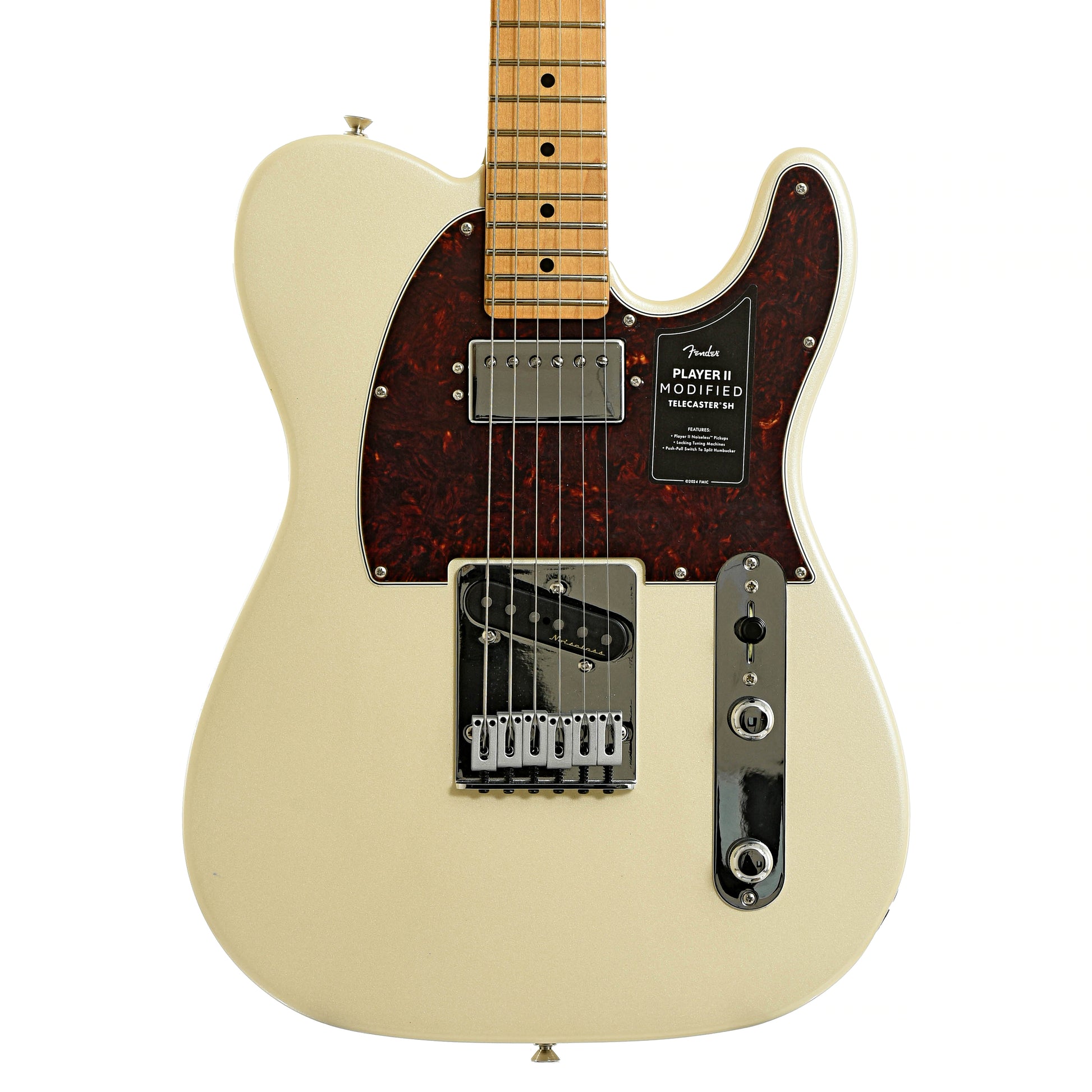 Front of Fender Player II Modified Telecaster SH, Olympic Pearl