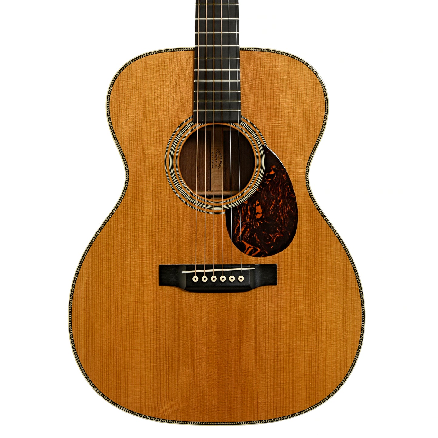 Front of Martin OM-28V Acoustic Guitar