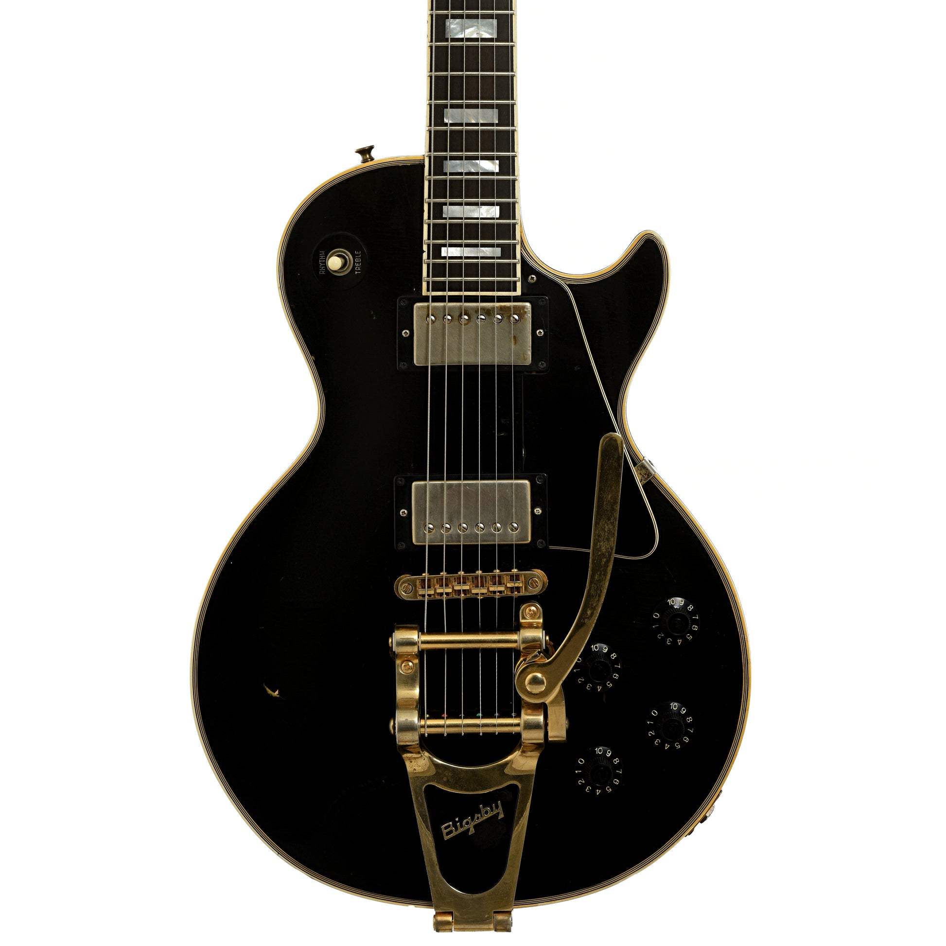 Front of Gibson Les Paul Custom Electric Guitar