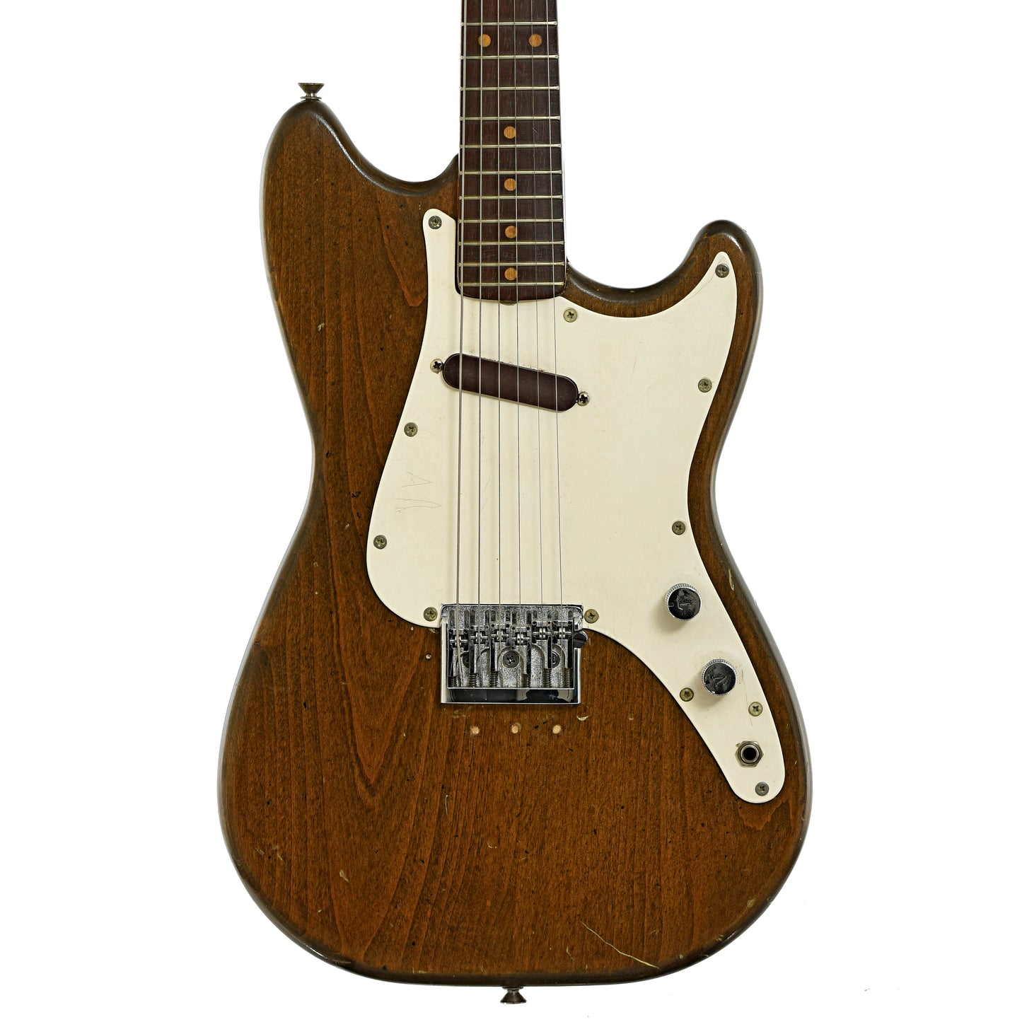 Front of Fender Musicmaster Electric Guitar 