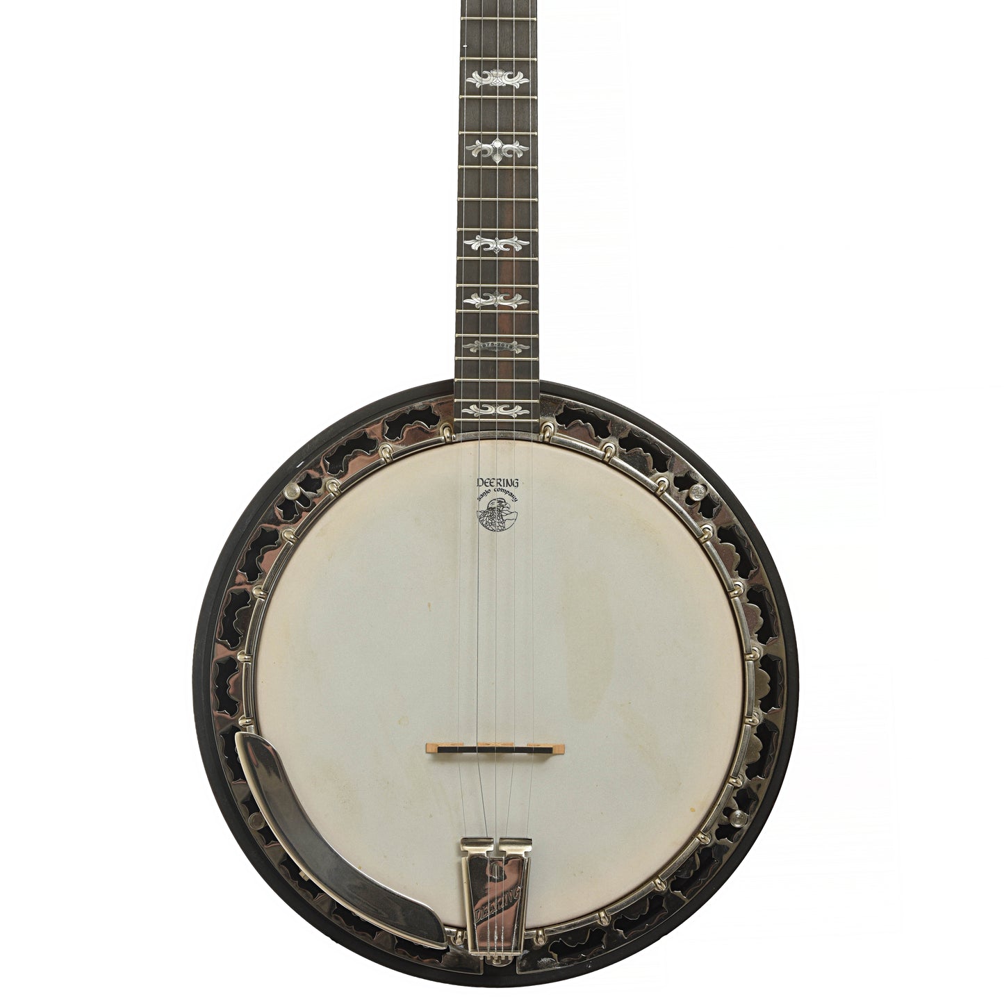 Front of Deering 40th Anniversary White Oak Resonator Banjo 