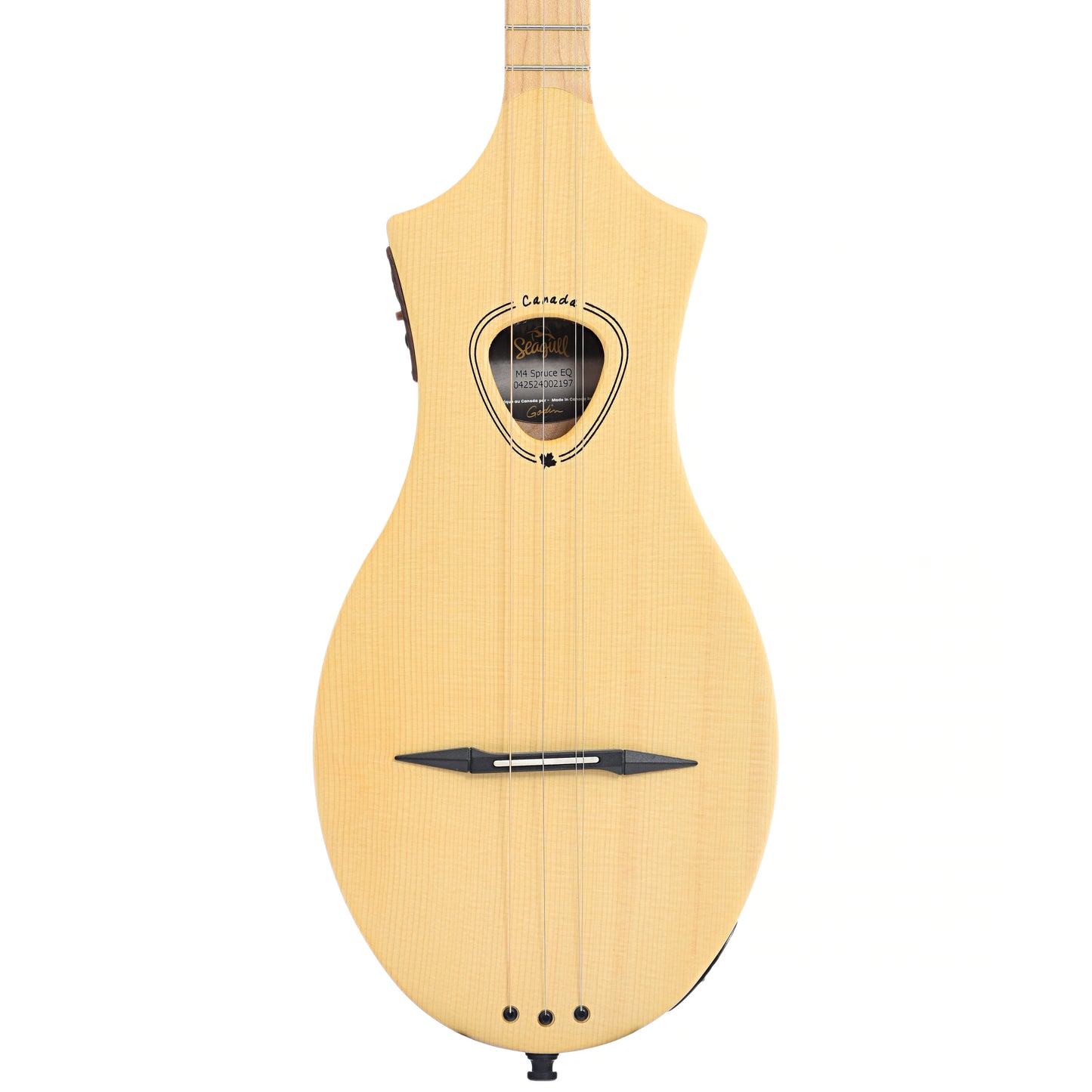 Front of Seagull M4 "Merlin" 4-String Diatonic Acoustic Instrument with Pickup