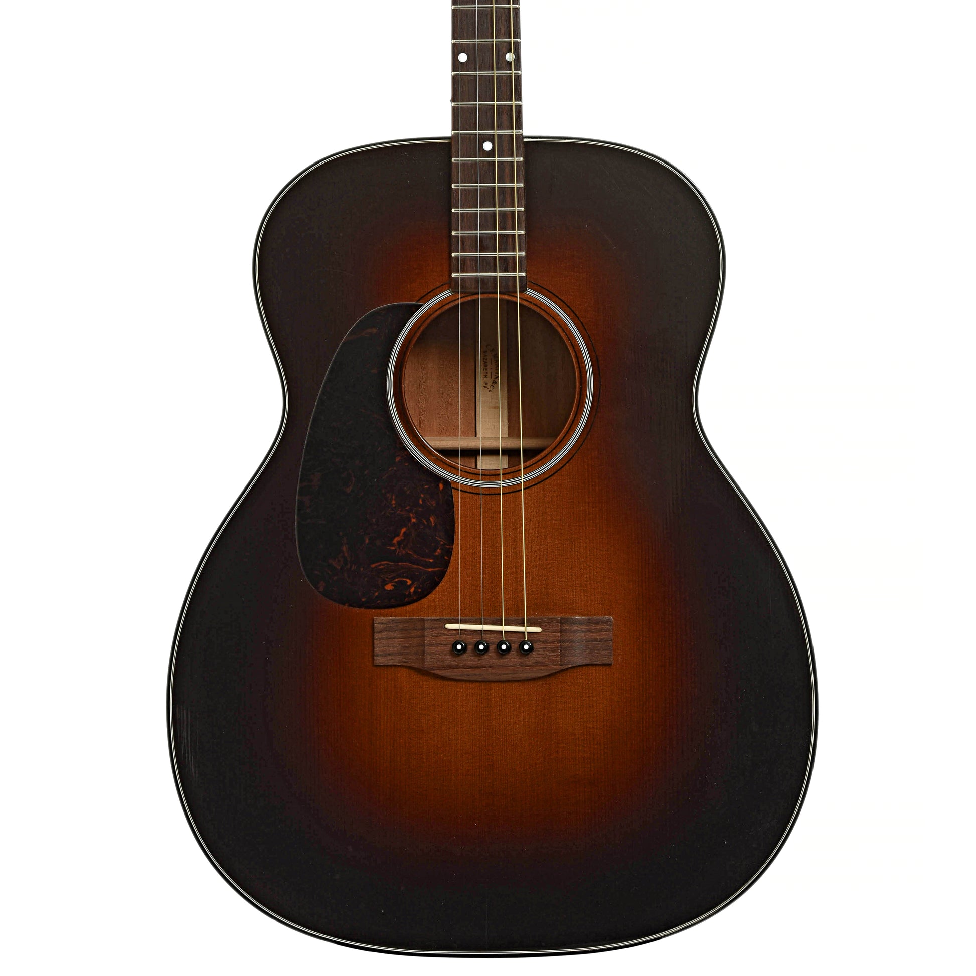 Front of Martin 0-18T SB LH Acoustic Tenor Guitar