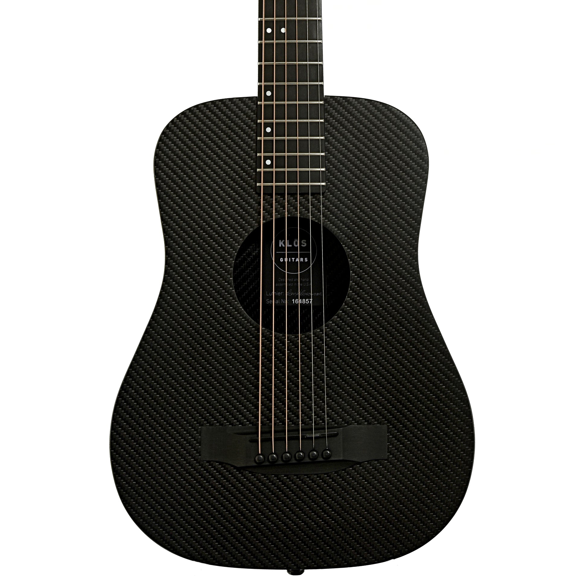 Front of KLOS Full Carbon Travel Acoustic Guitar