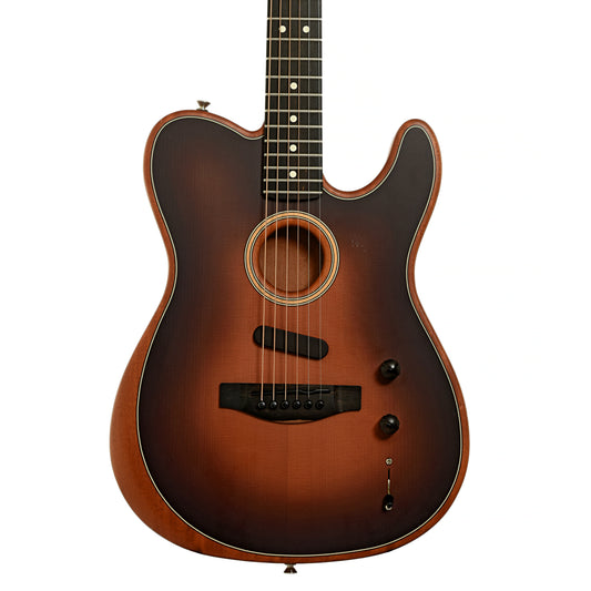 Front of Fender Acoustasonic Telecaster Acoustic Guitar 