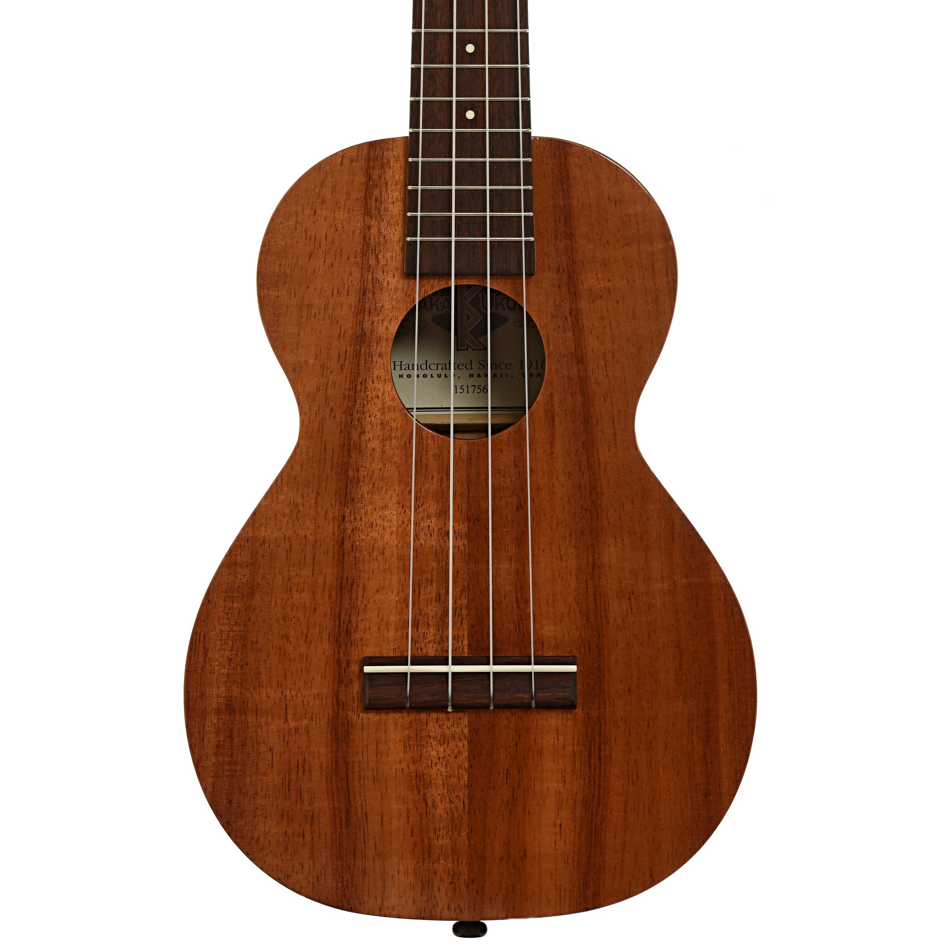 Front of Kamaka HF-2 Concert Ukulele