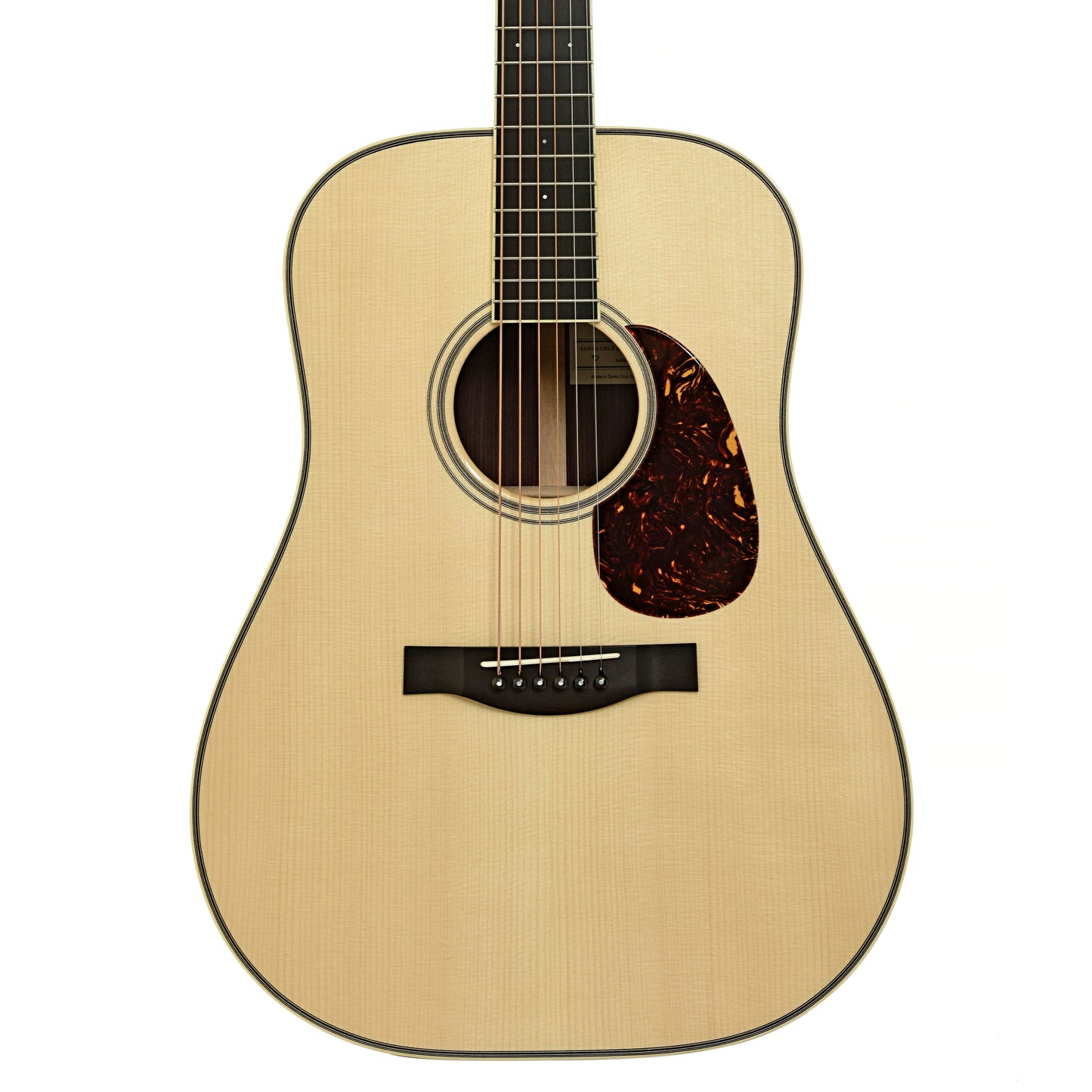 Front of Santa Cruz Custom D Dreadnought Acoustic Guitar
