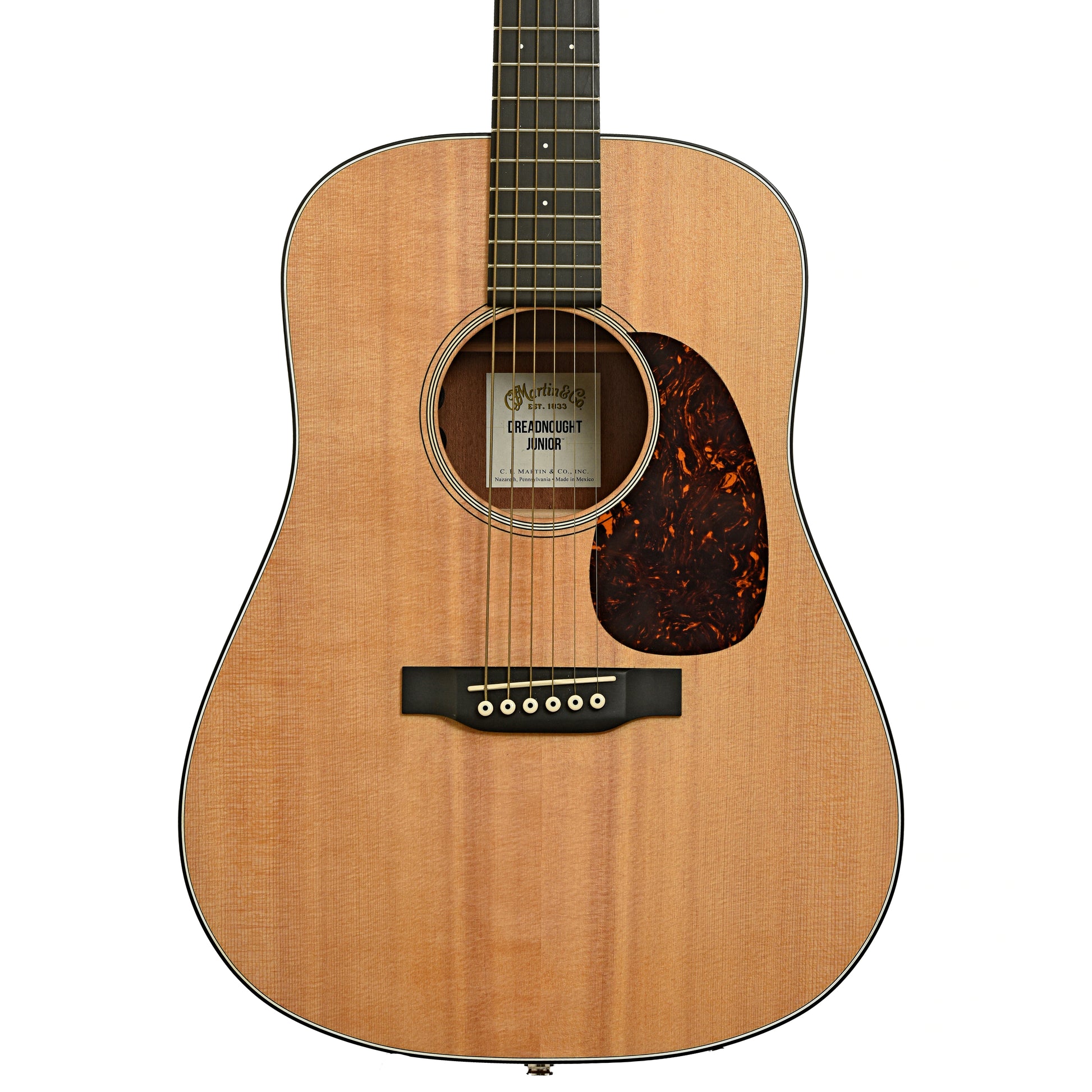 Front of Martin Dreadnought Jr. Acoustic Guitar