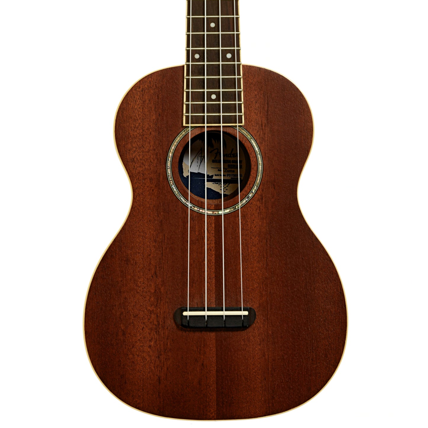Front of Fender Zuma Concert Ukulele