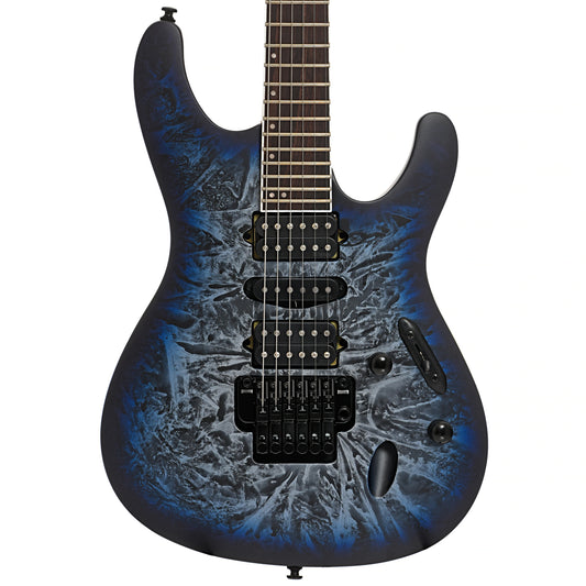 Front of Ibanez B-Stock S770 Electric Guitar, Cosmic Blue Frozen Matte