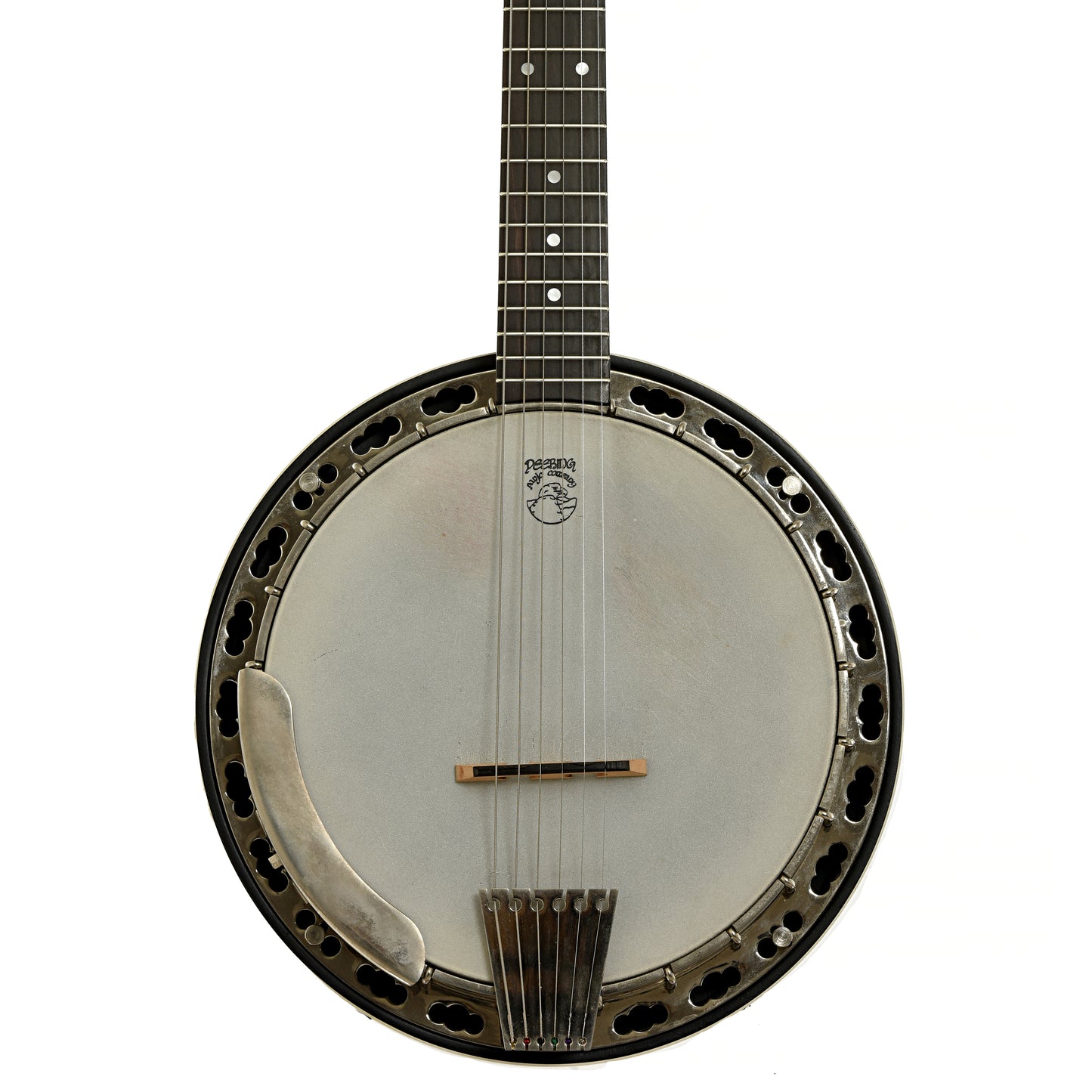 Front of Deering Deluxe 6 Banjo Guitar