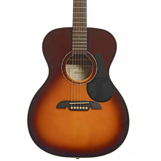 Front of Alvarez RF26SB OM Acoustic Guitar, Sunburst Top