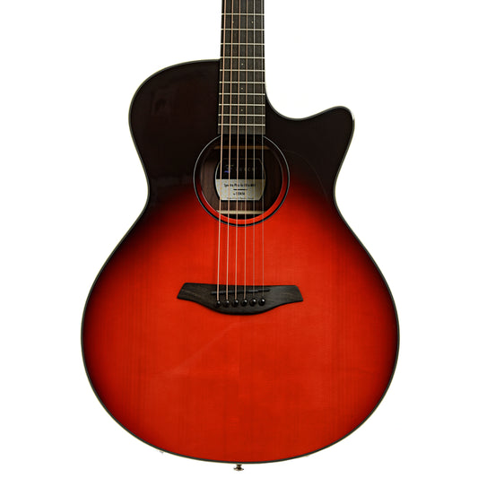 Front of Furch Spectra Plus Gc-ER a Maranello Red Acoustic Guitar