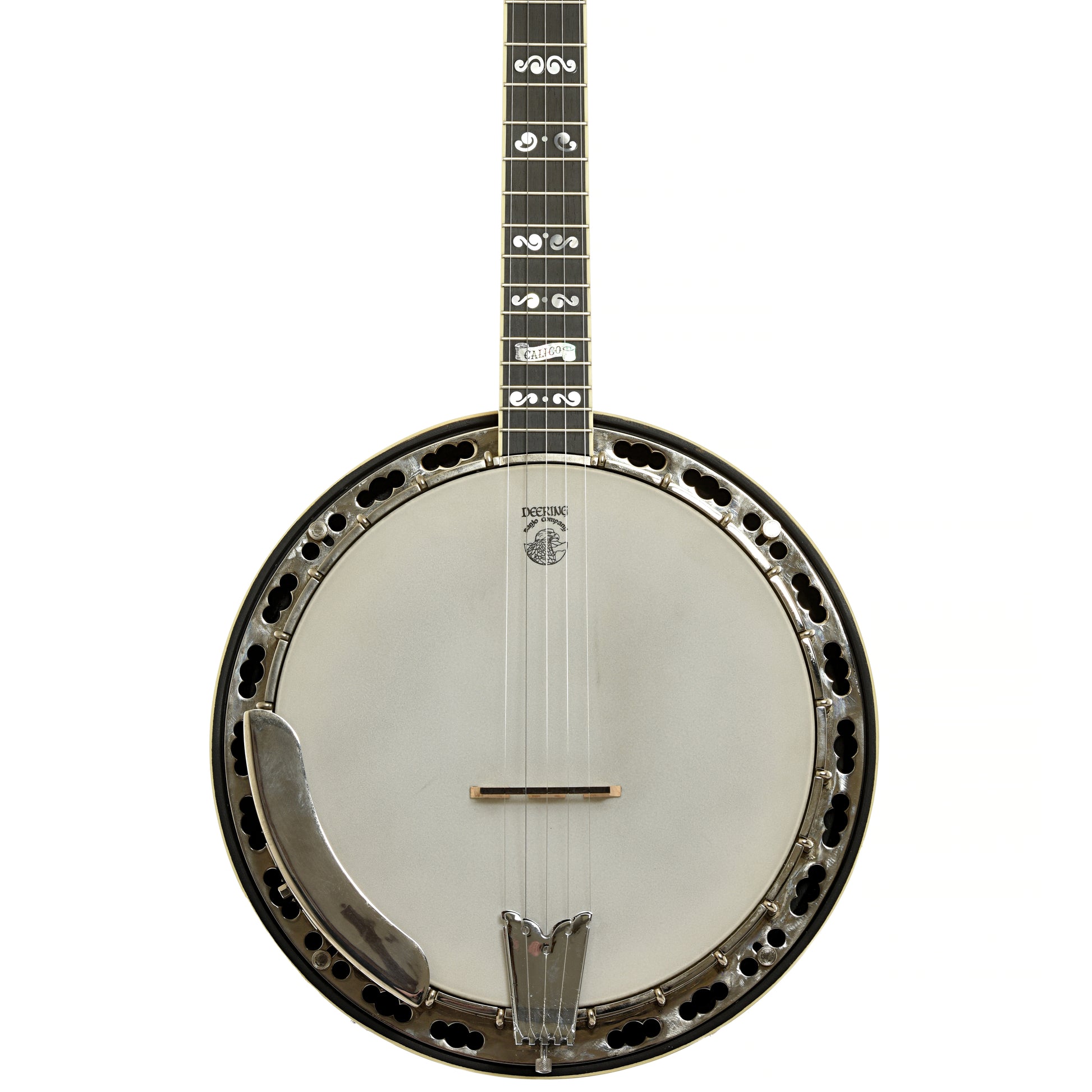 Front of Deering Calico Resonator Banjo