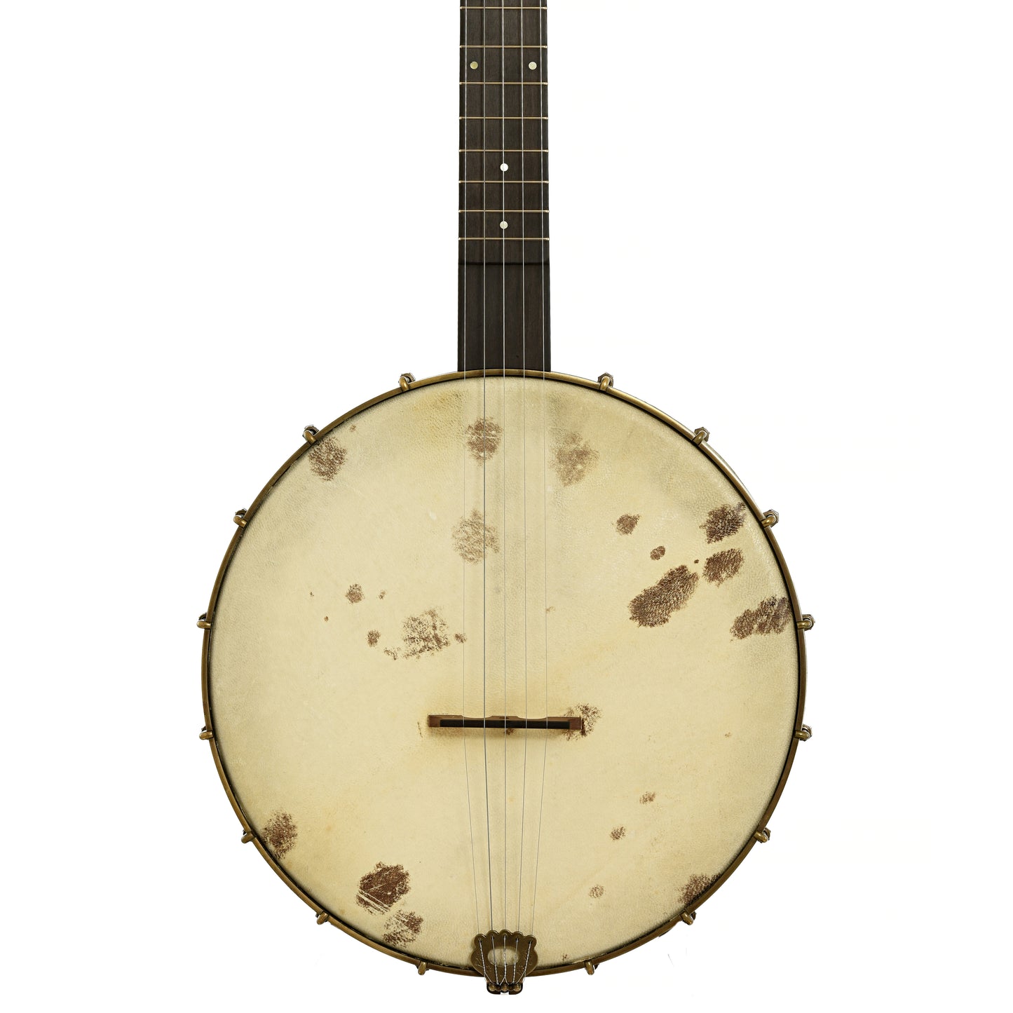 Front of Brooks Masten Silverspun Custom Walnut 12" Openback Banjo