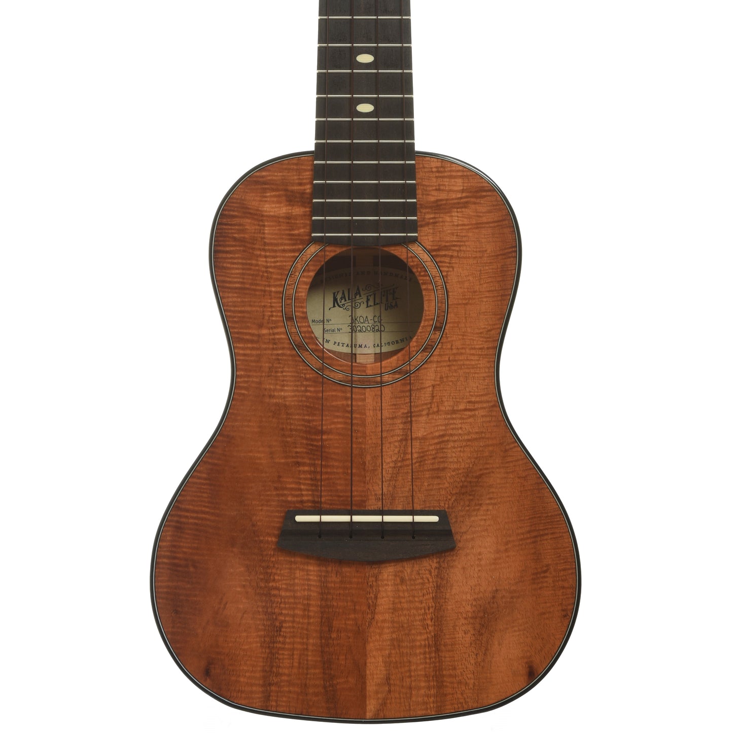 Front of Kala Elite 3KOA-CG Concert Ukulele