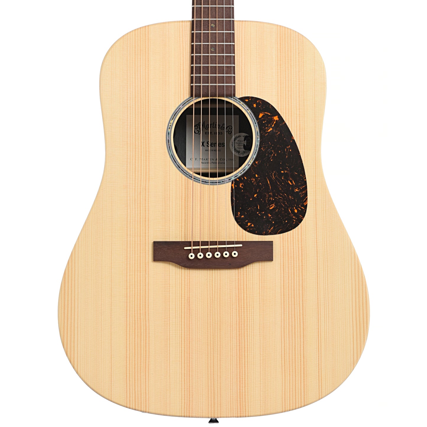 Front of Martin D-X2E Brazilian Rosewood Acoustic