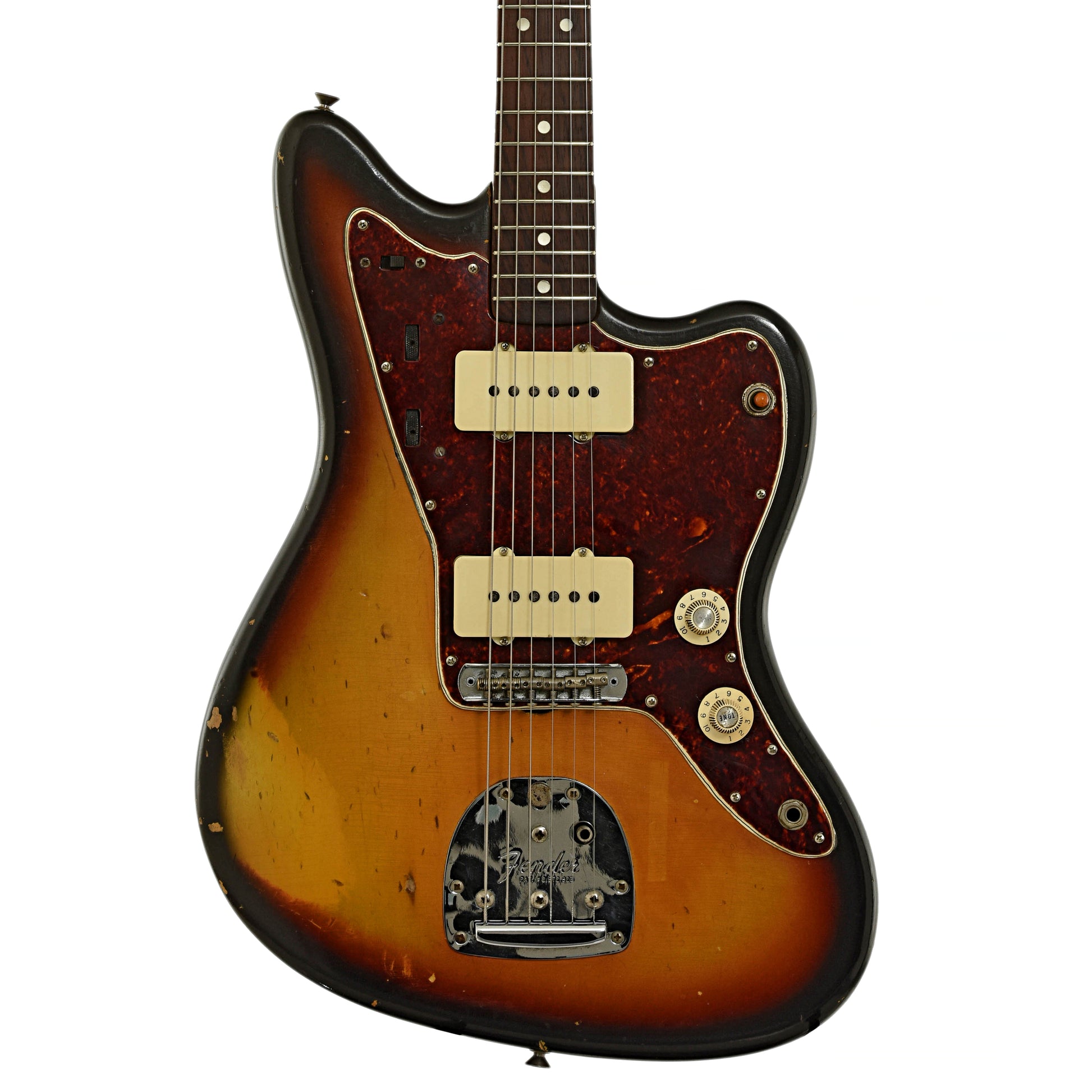 Front of Fender Jazzmaster Electric Guitar