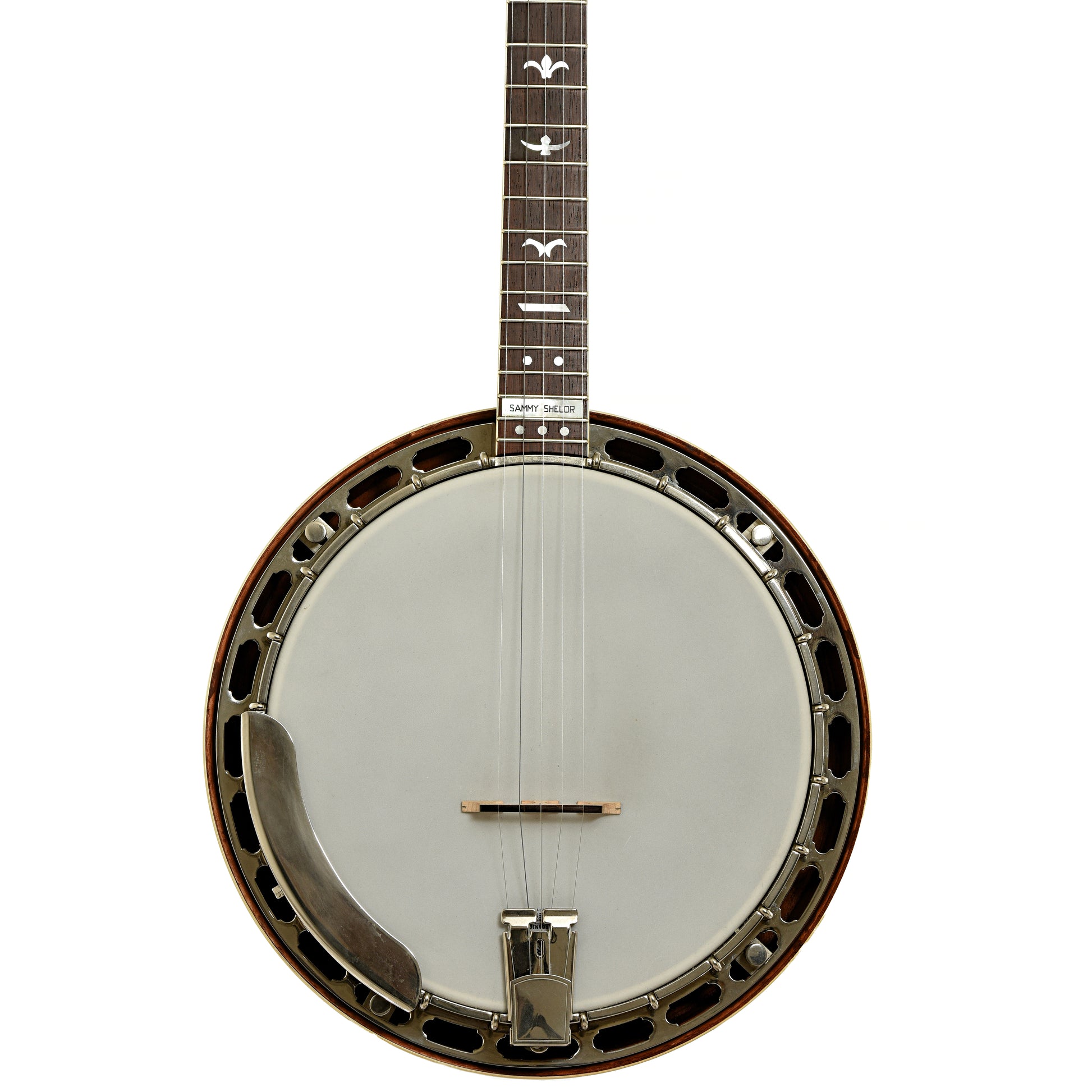 Front of Huber Sammy Shelor Resonator Banjo