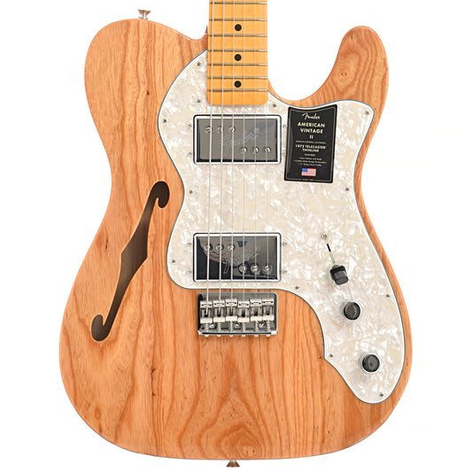 Front of Fender American Vintage II 1972 Telecaster Thinline, Aged Natural