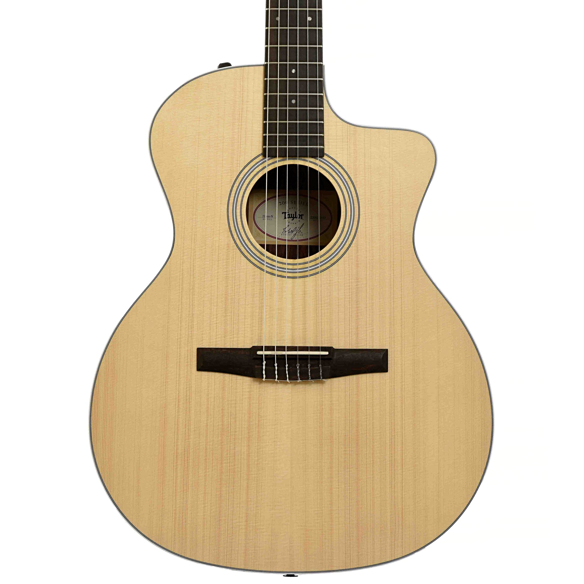 Front of Taylor 214CE-N Nylon String Acoustic Guitar