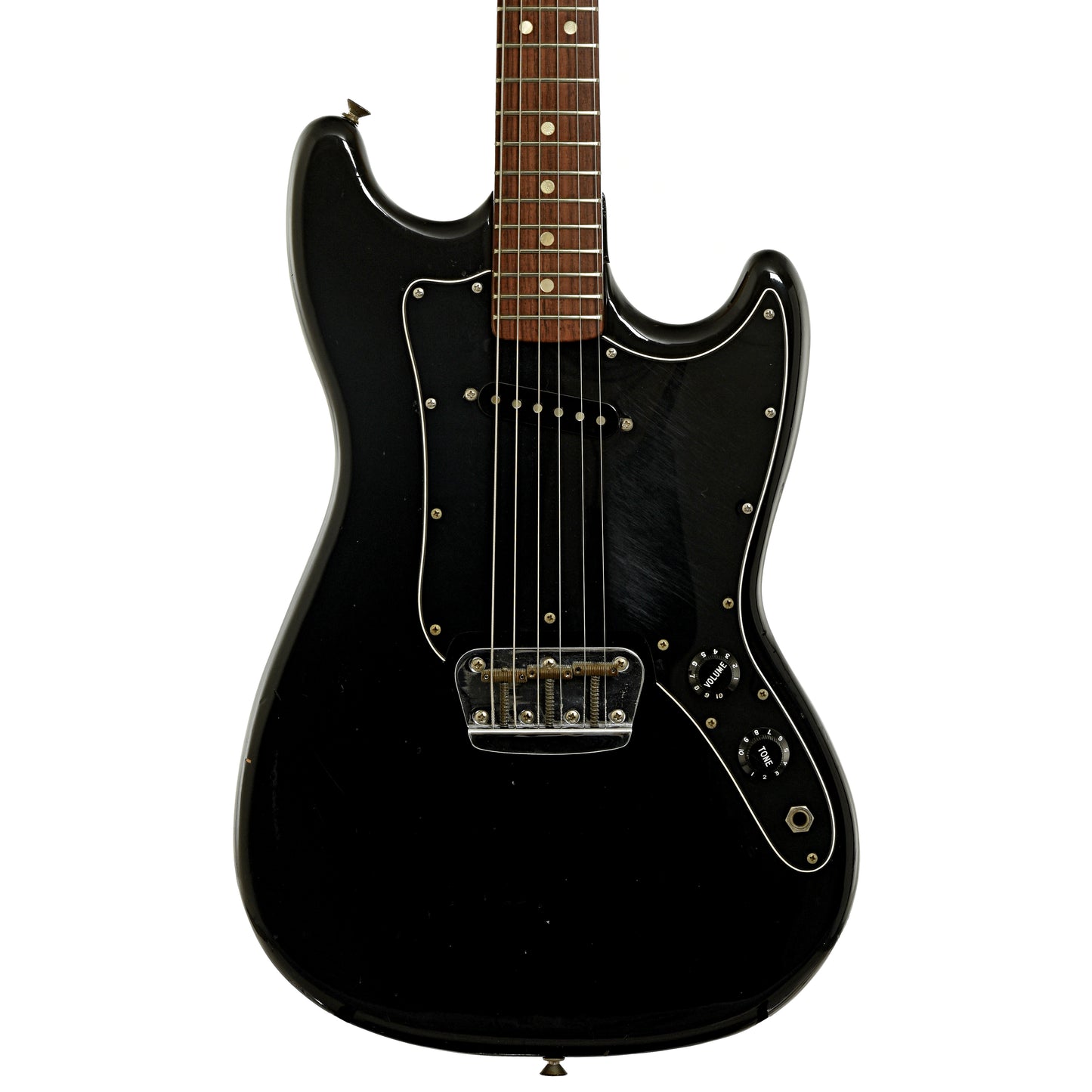 Front of Fender Musicmaster Electric Guitar 