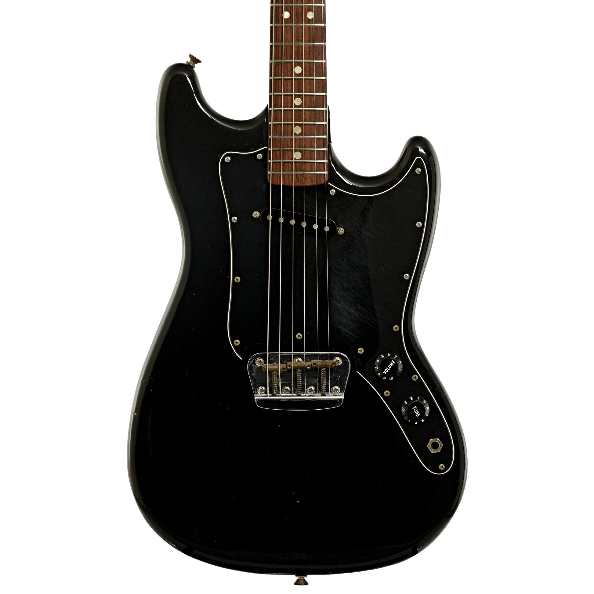 Front of Fender Musicmaster Electric Guitar 