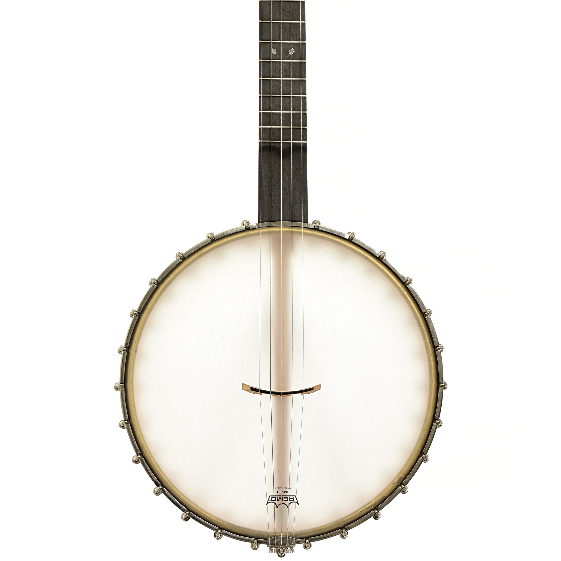 Front of Chuck Lee Prairieville Custom Open Back Banjo 