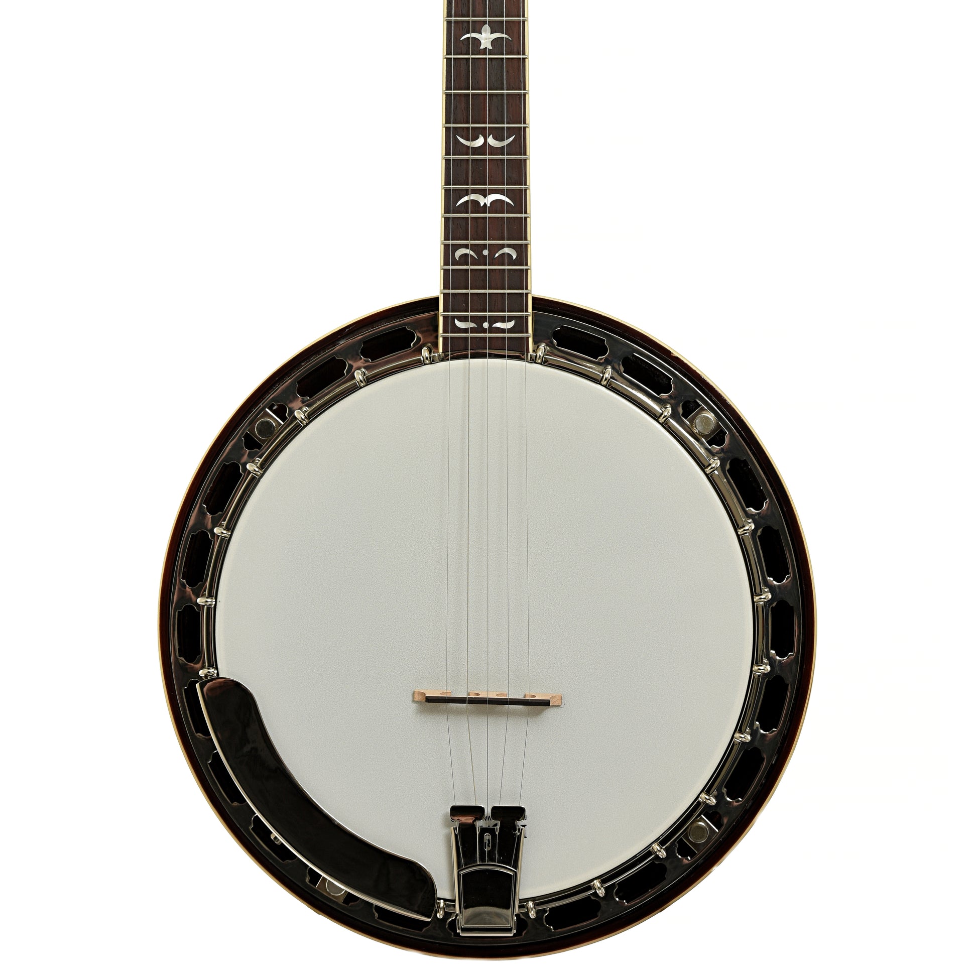 Front of Recording King Madison Reso!nator Banjo, Mahogany
