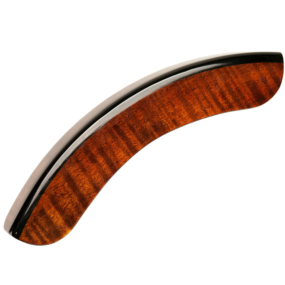 top of gold tone curly maple armrest  gloss finish