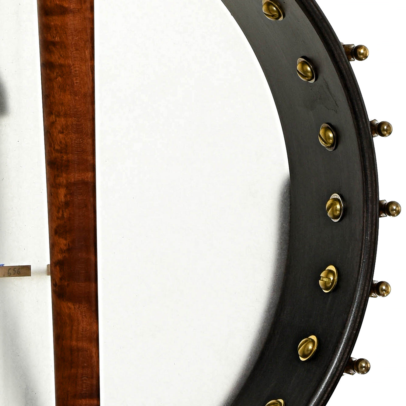 Inside rim of Starr Limited Edition Banjos 12" Curly Maple Open-back Banjo
