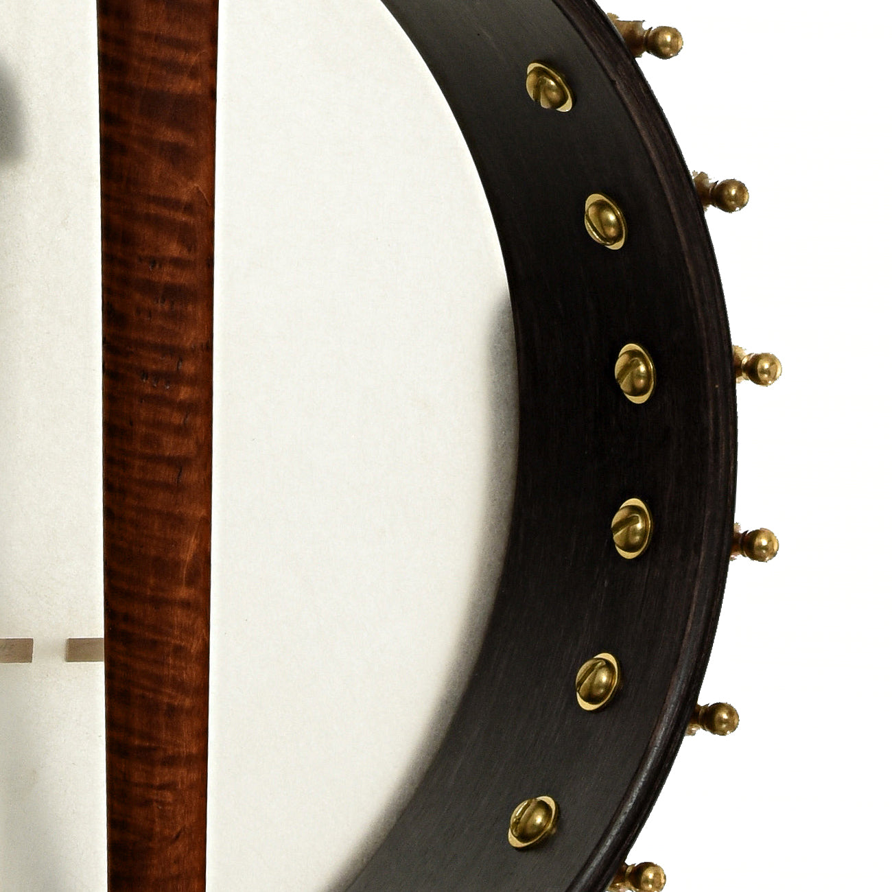 Inside rim of Starr Limited Edition Banjos 11" Curly Maple Open-back Banjo