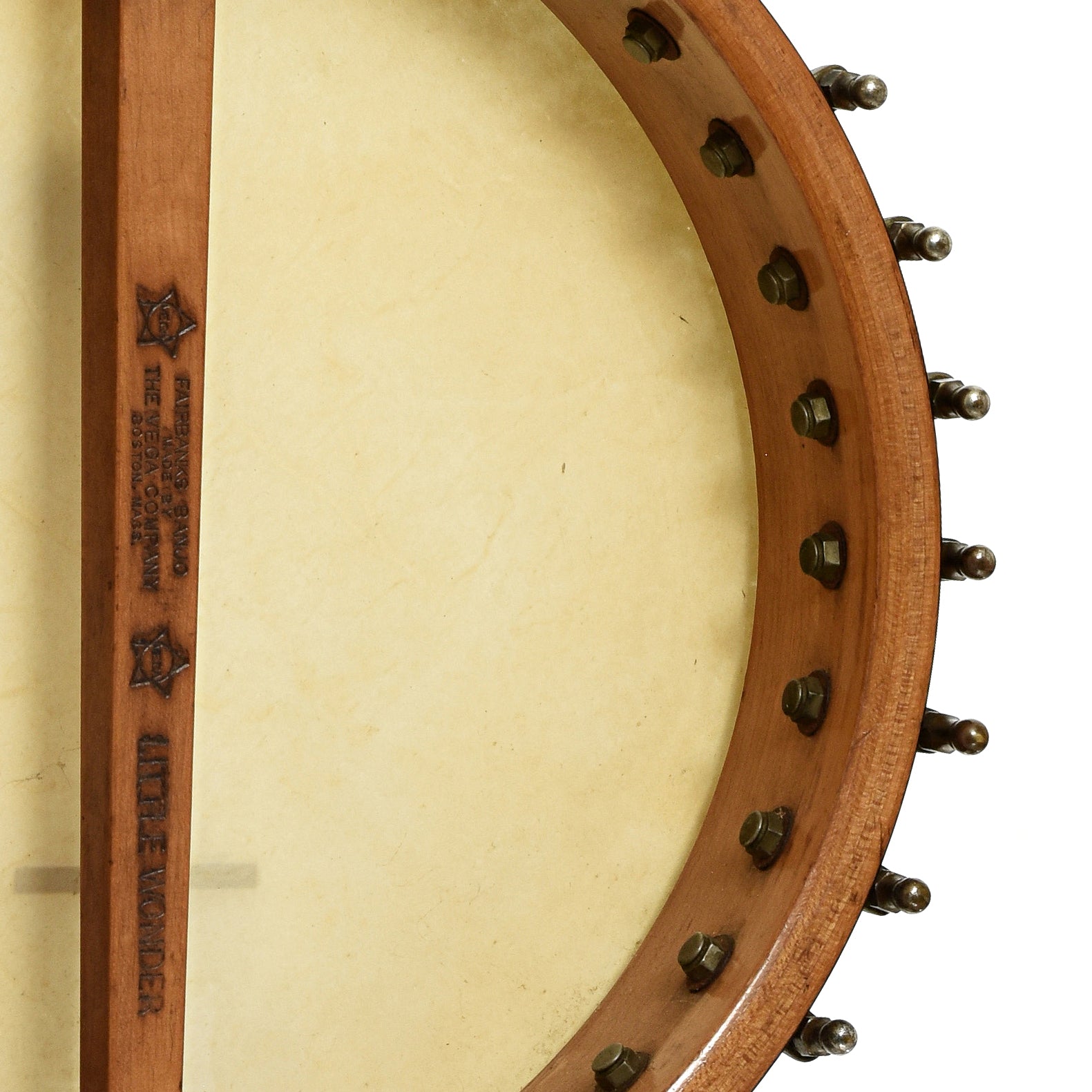 Inside rim of Fairbanks Vega Little Wonder Guitar Banjo 