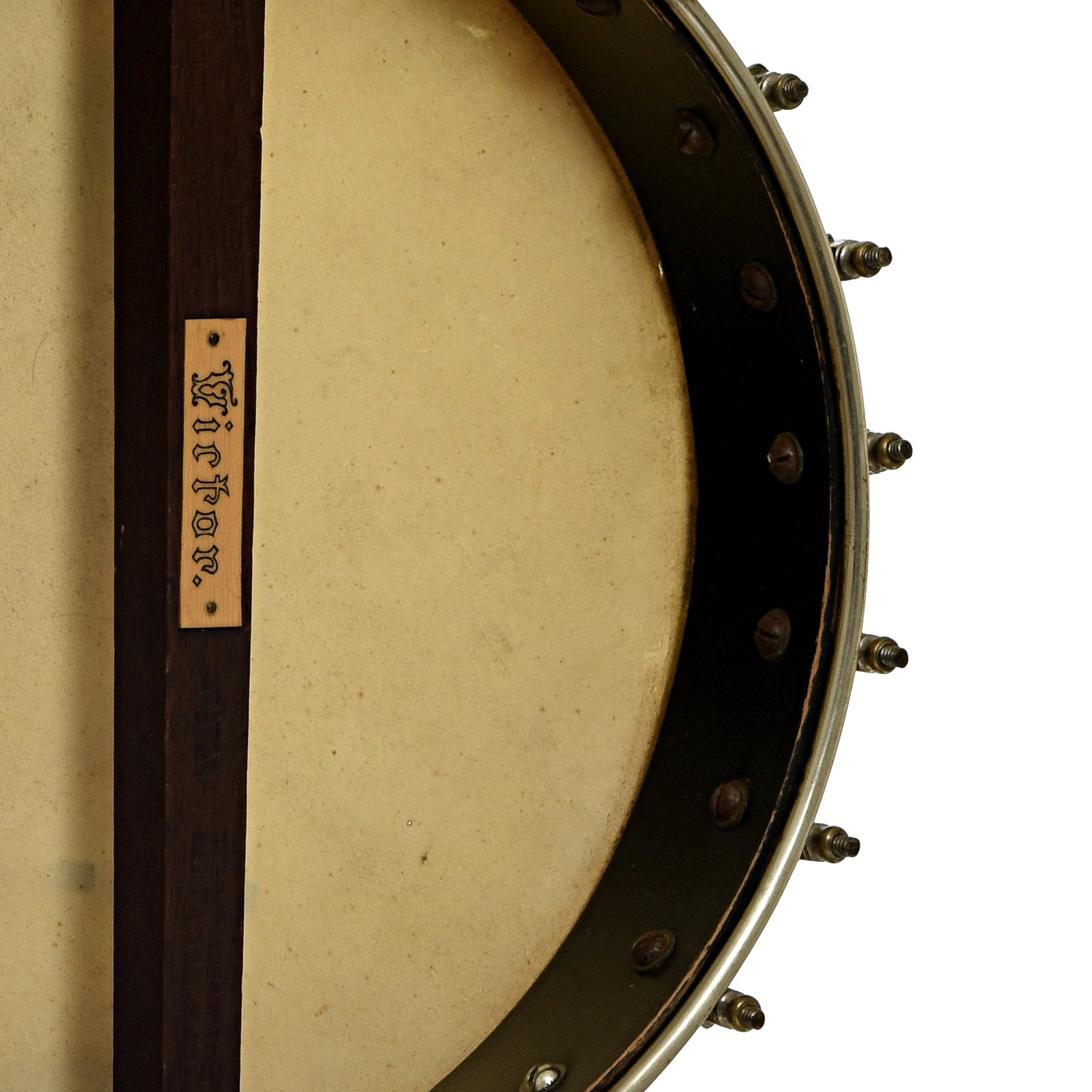 Inside rim of Geo. C. Dobson Victor Gem Openback Banjo 