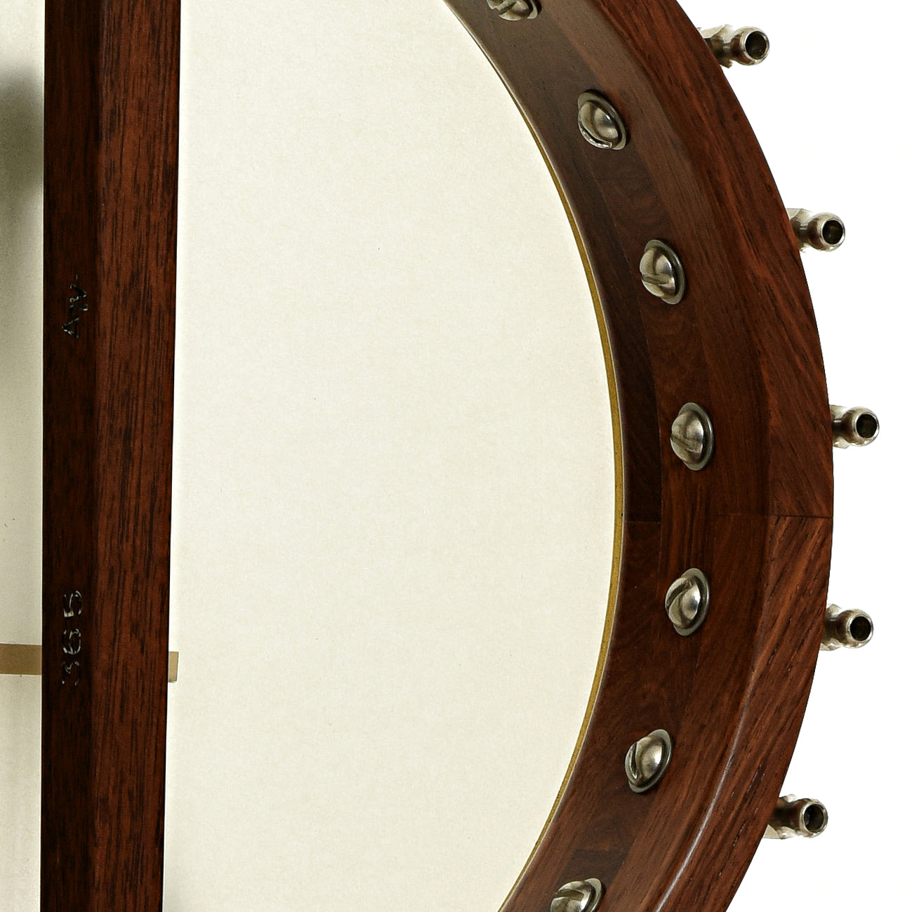 Inside rim of Cedar Mountain A1V Appalachian Open Back Banjo 