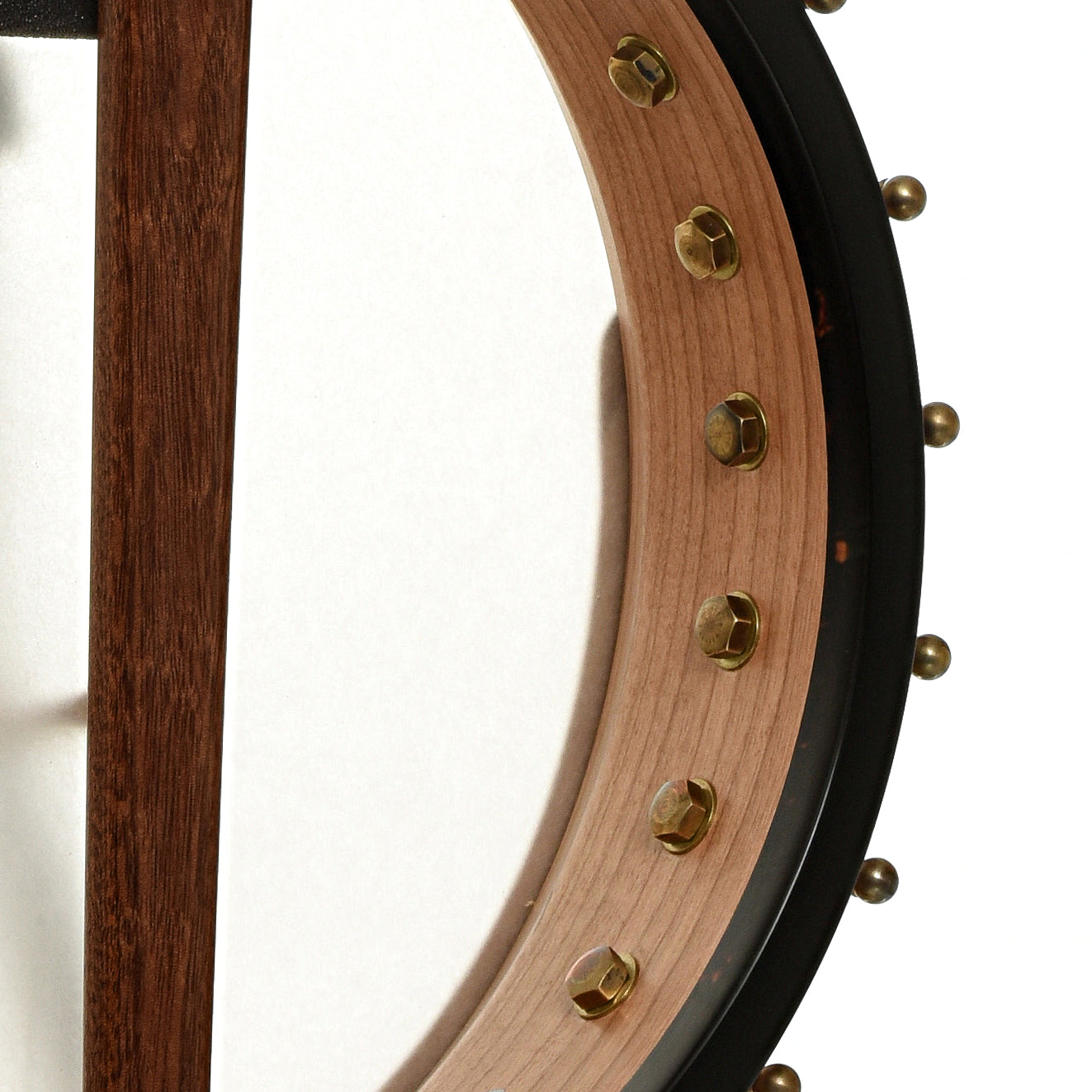Inside rim of Ome Tupelo 11in Openback Banjo, Mahogany Neck