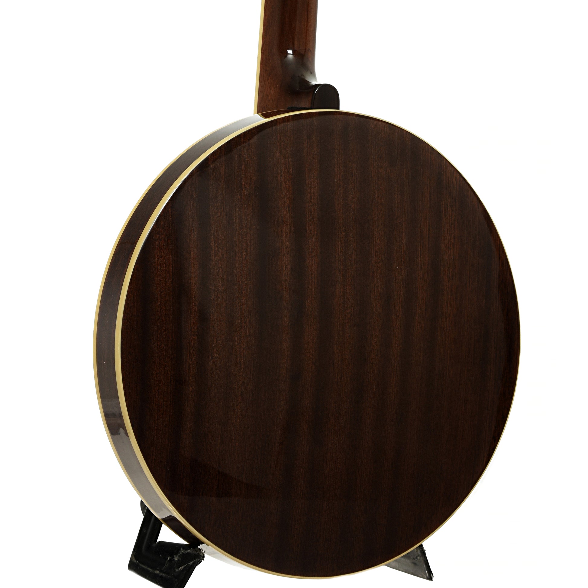 Back and side of Recording King Madison Reso!nator Banjo, Mahogany