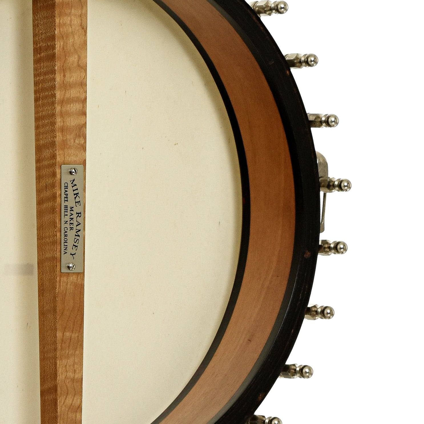 inside rim of Ramsey / Vega Whyte Laydie Conversion Open Back Banjo