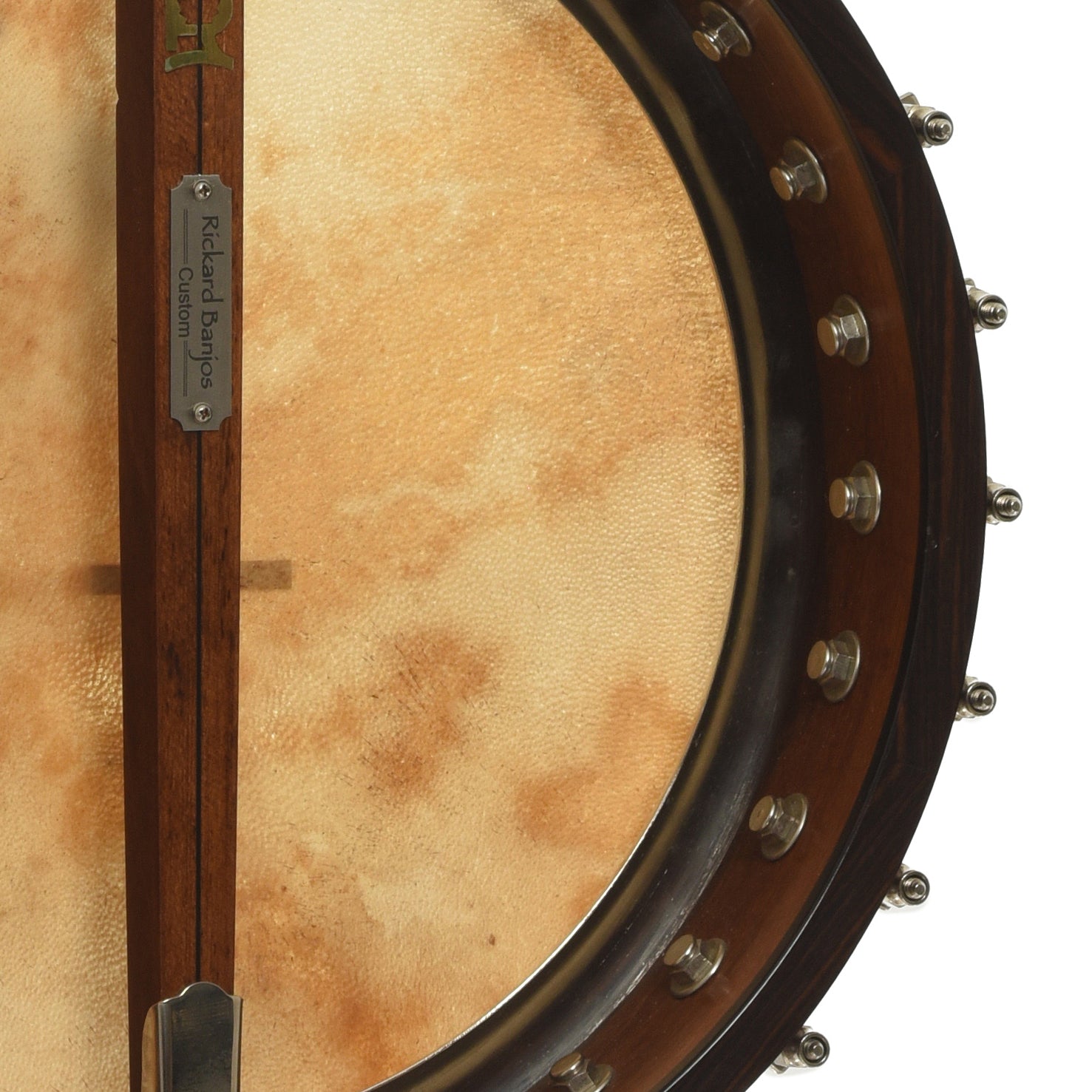 Inside rim of Rickard Dobson Custom Openback Banjo 